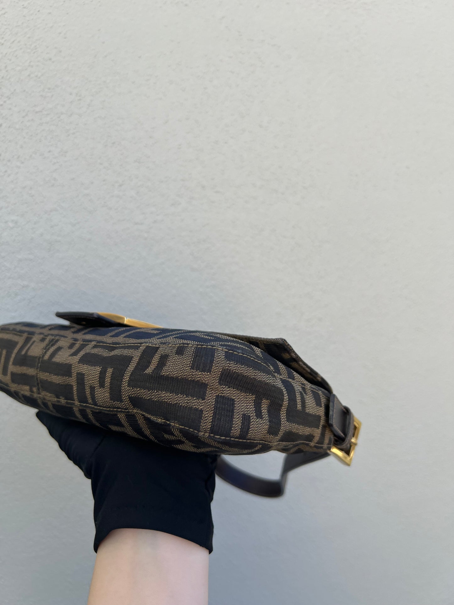 Pre-loved Fendi Vintage Zucca Baguette Handbag