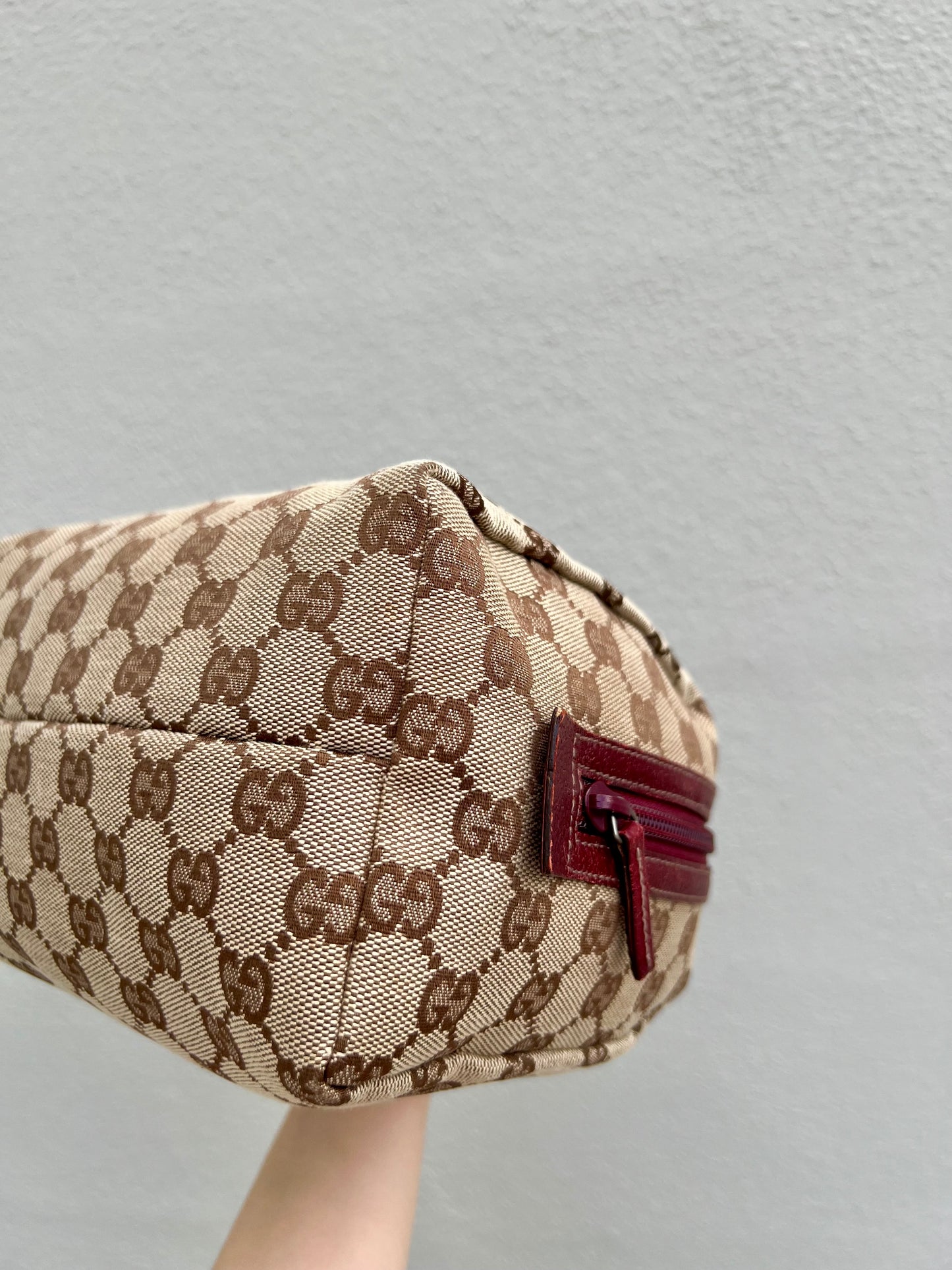 Pre-loved Gucci Y2K GG Canvas Balthus Tofu Bag handbag