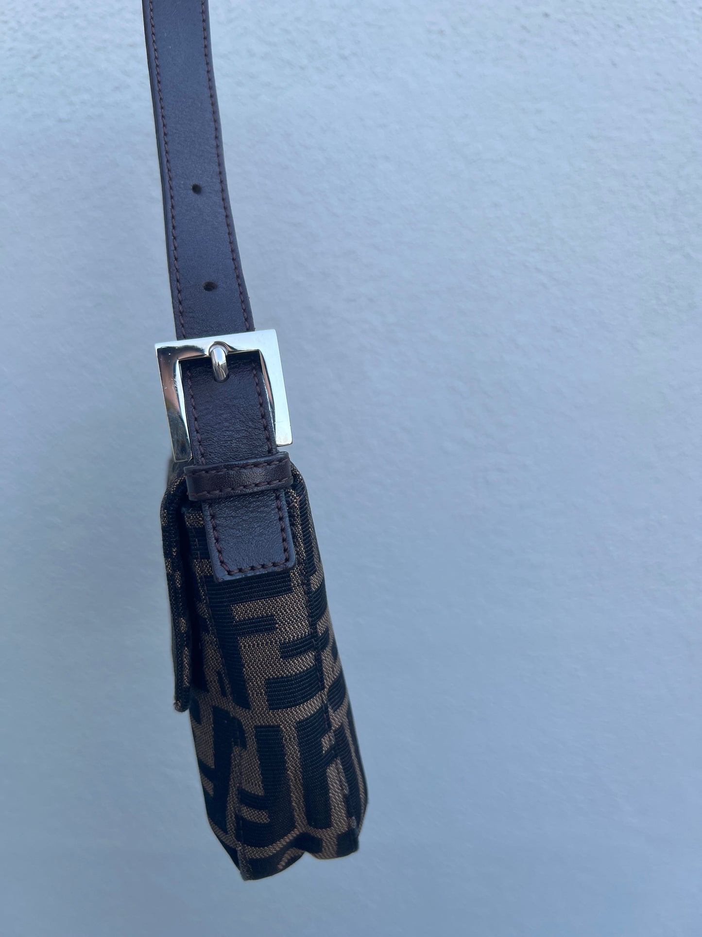 Pre-loved Fendi Vintage Zucca Baguette Handbag