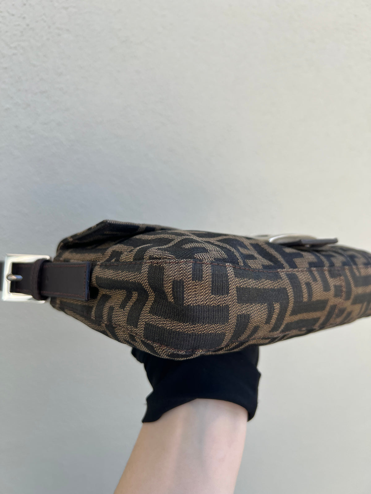 Pre-loved Fendi Vintage Zucca Baguette Handbag