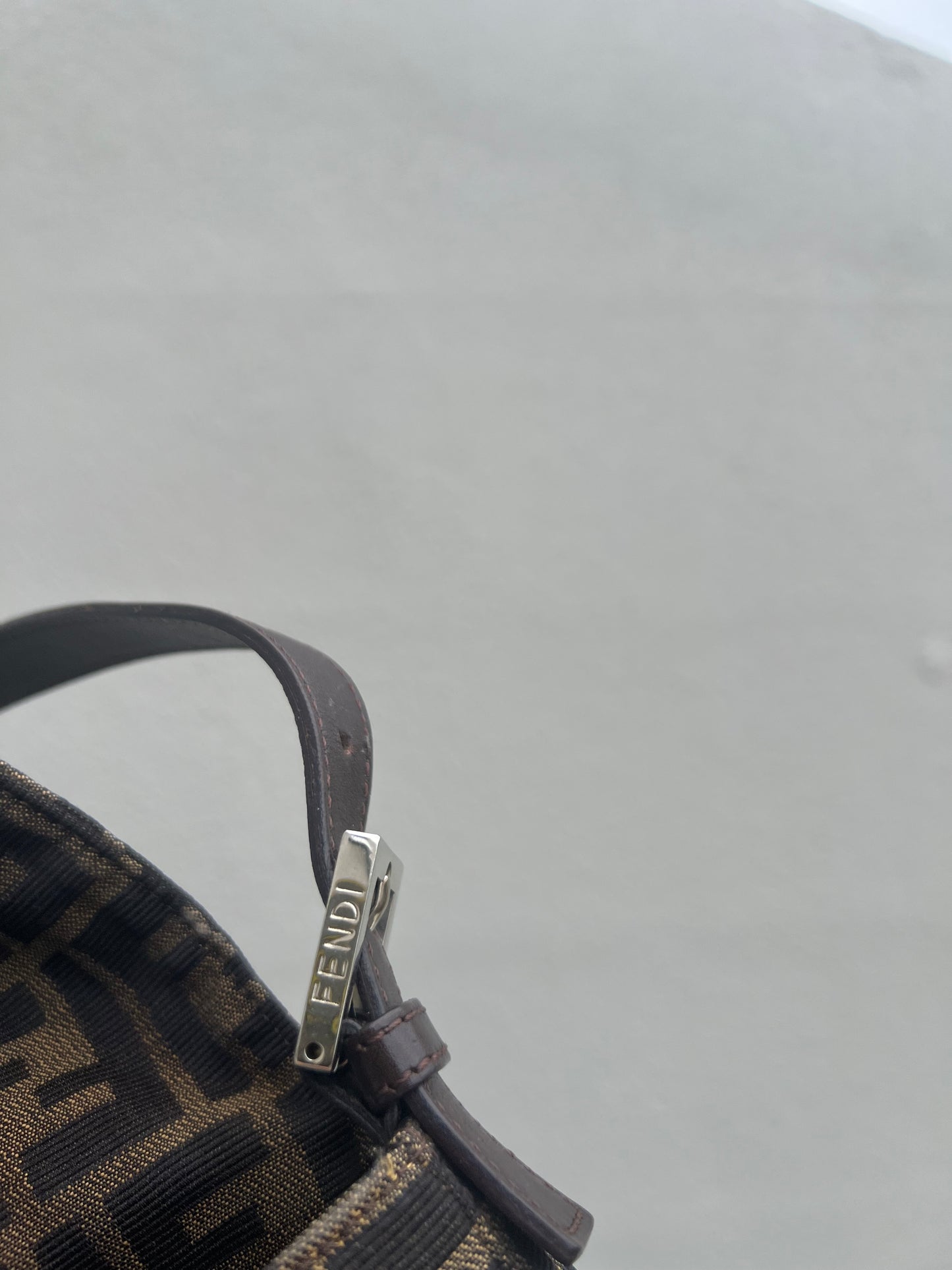 Pre-loved Fendi Vintage Zucca Baguette Handbag