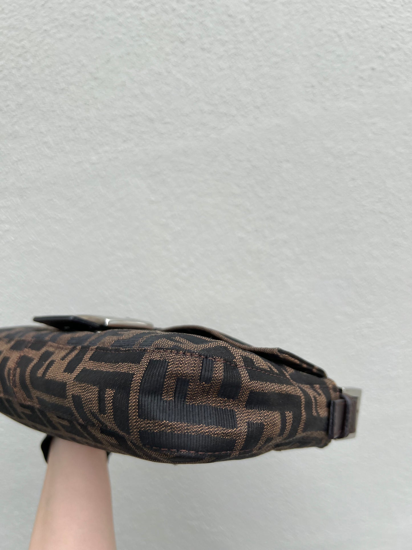 Pre-loved Fendi Vintage Zucca Baguette Handbag