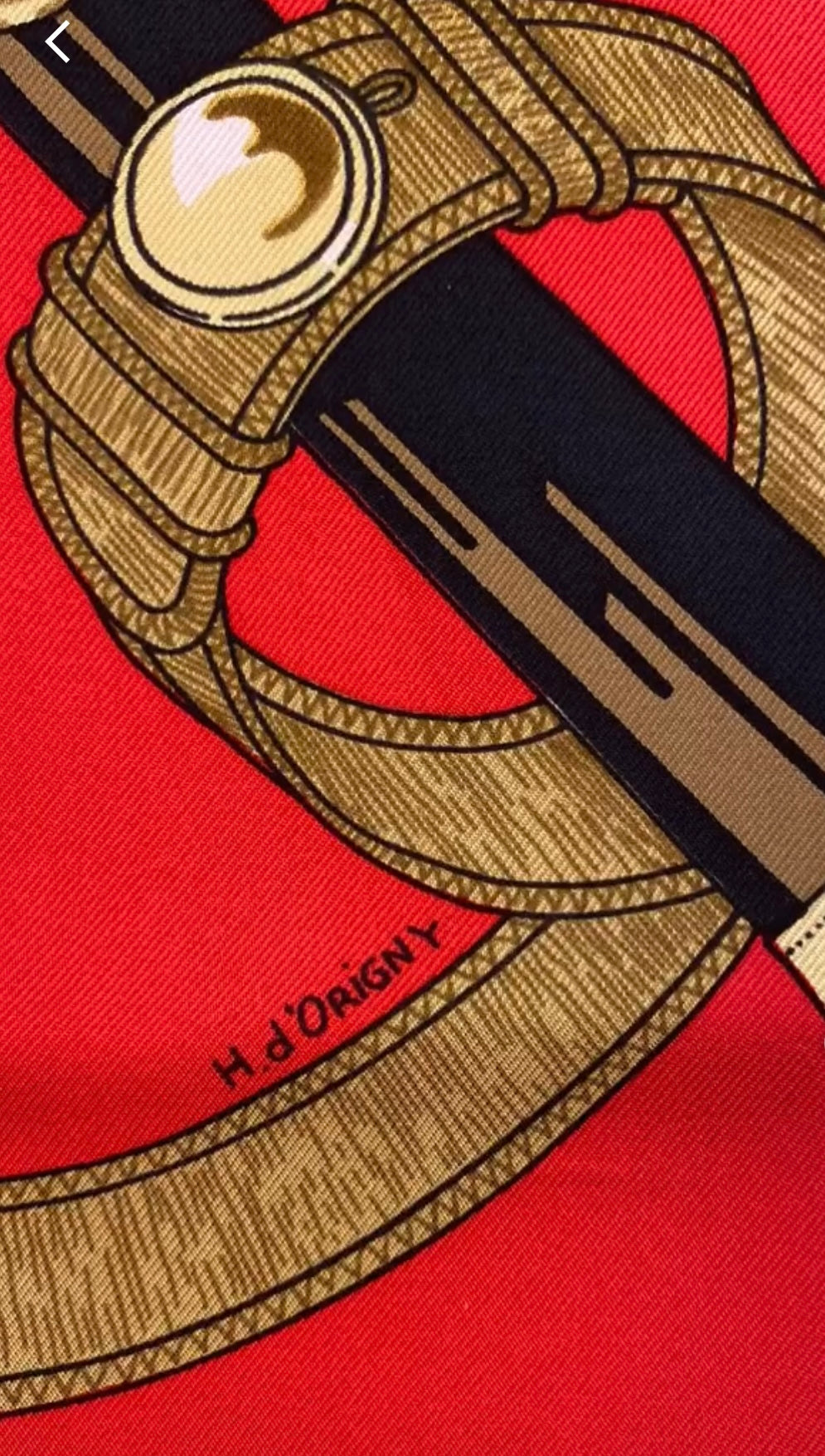 Pre-loved Hermès Vintage Silk Scarf EPERON D'OR By Henri D'origny