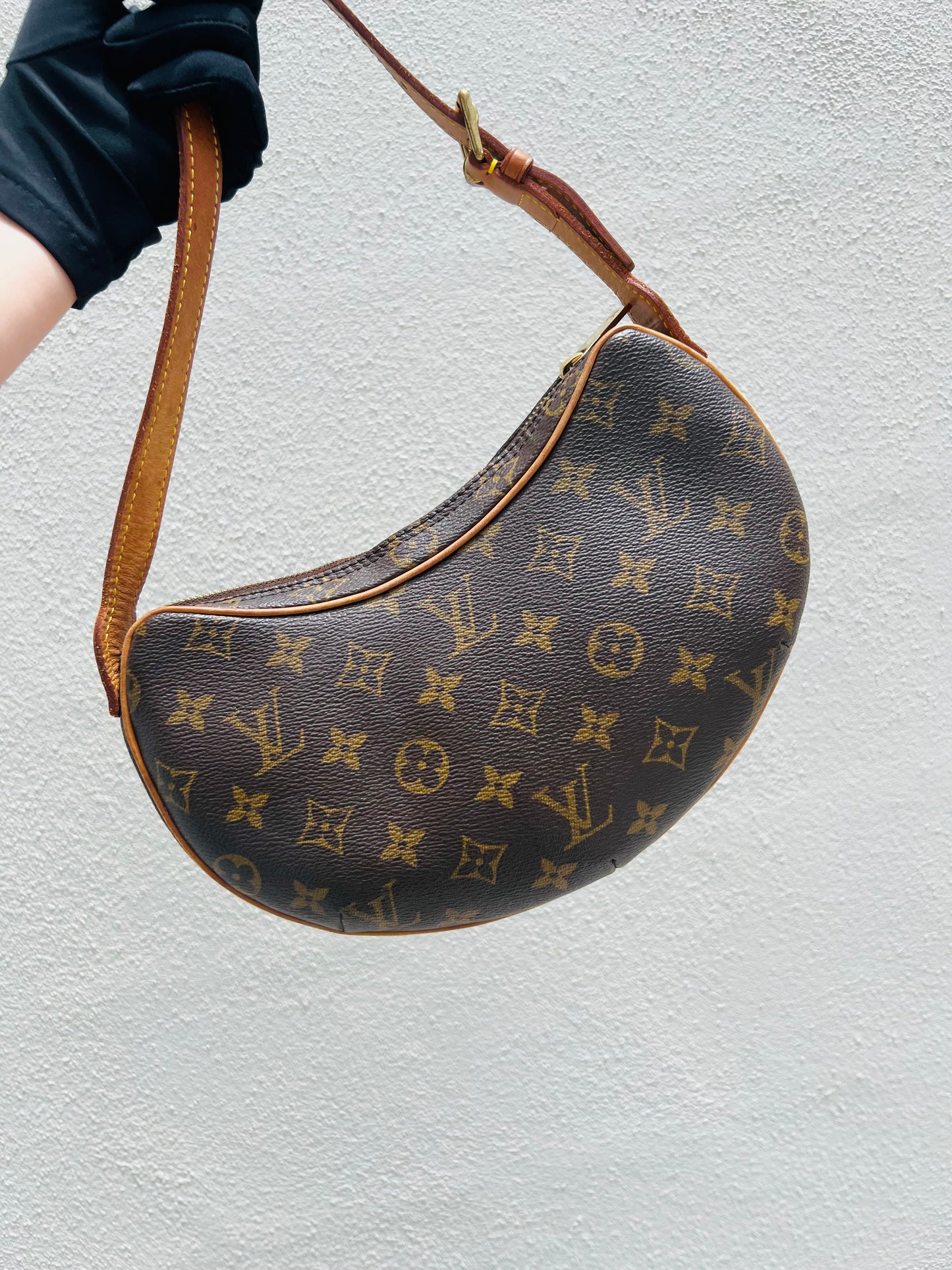 Pre-loved Louis Vuitton Pochette Croissant Shoulder Bag PM Monogram