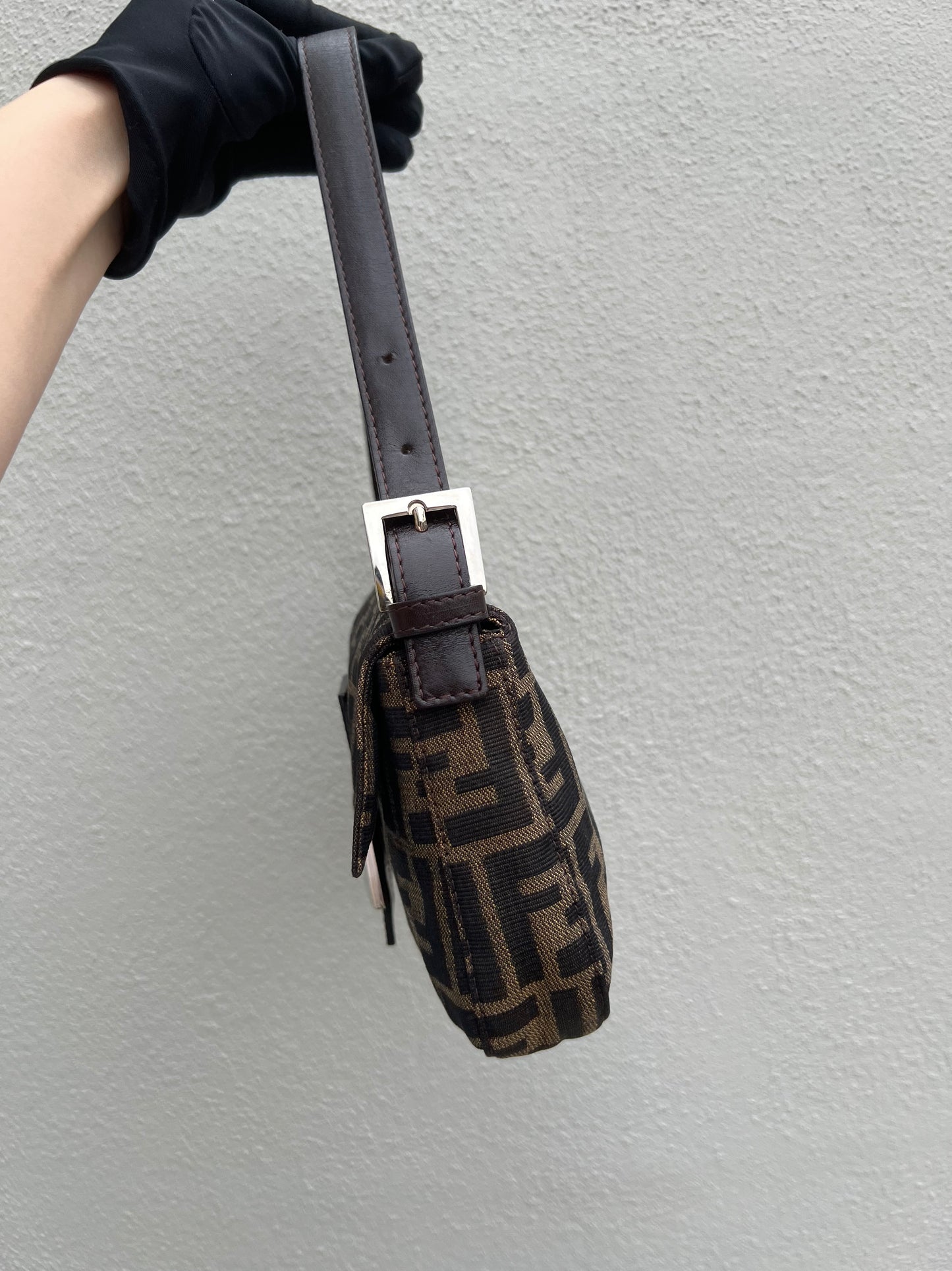 Pre-loved Fendi Vintage Zucca Baguette Handbag