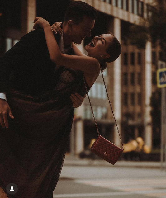 Pre- loved Chanel Burgundy Striated Quilted Patent Leather Classic WOC  Crossbody Bag