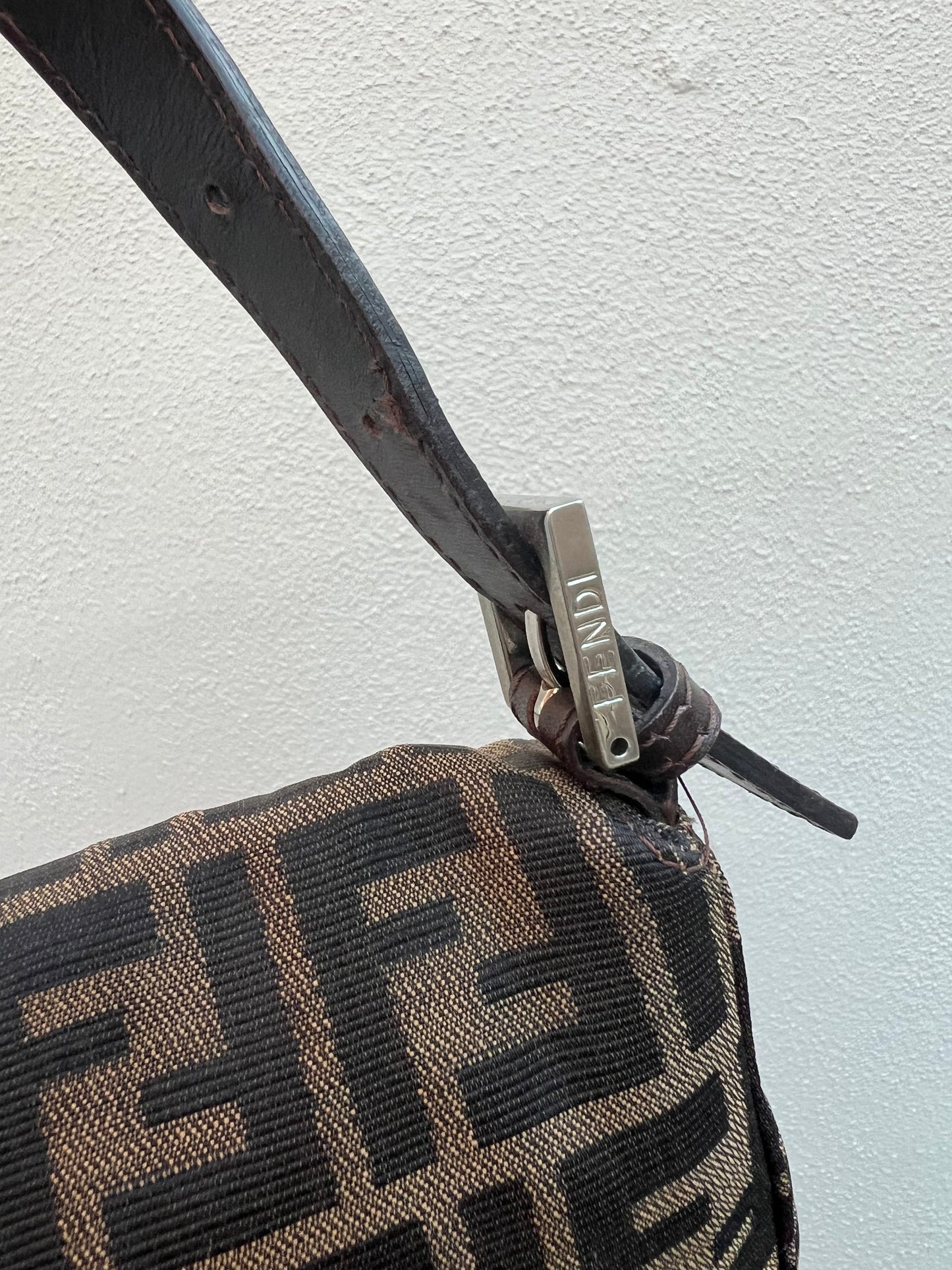 Pre-loved Fendi Vintage Zucca Baguette Handbag