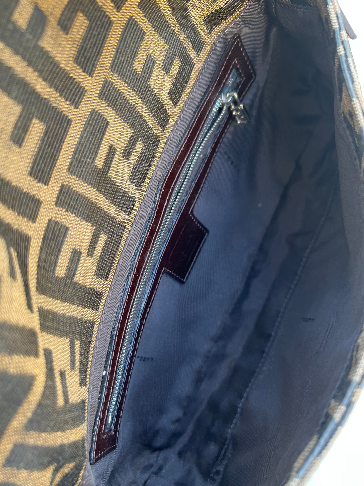 Pre-loved Fendi Vintage Zucca Baguette Handbag