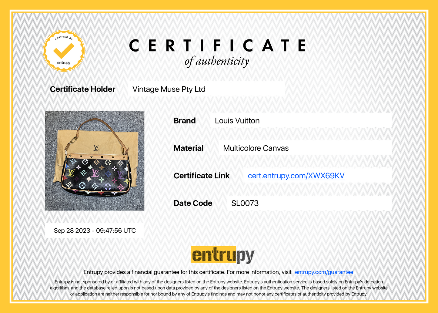 Pre-loved Louis Vuitton Vintage Pochette Accessoire Leather  Handbag In Takashi Murakami Multicolour Monogram