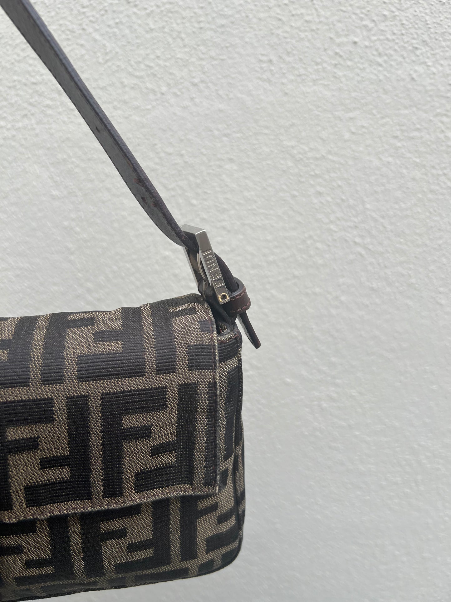 Pre-loved Fendi Vintage Zucca Baguette Handbag