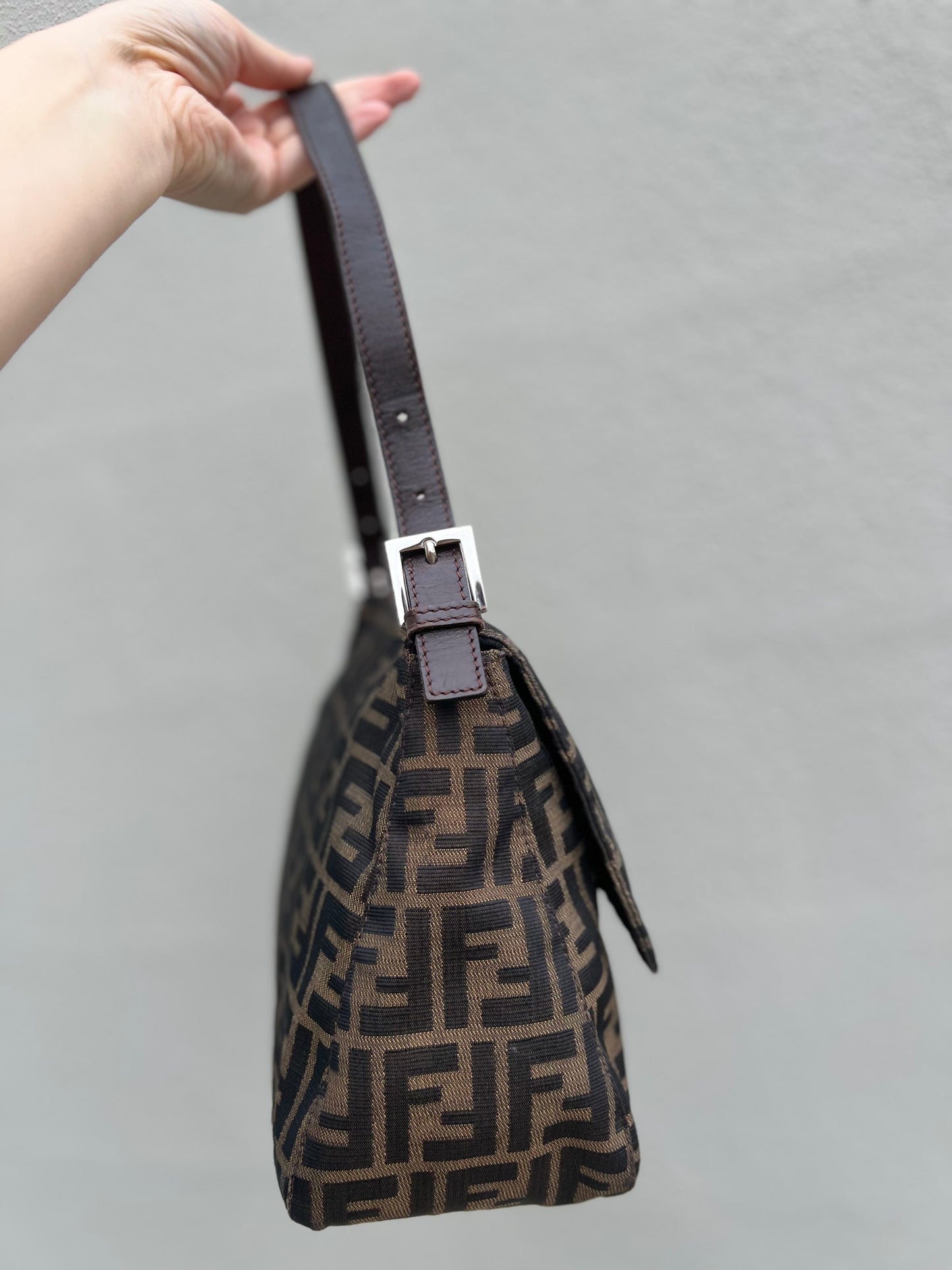 Pre-loved Fendi Vintage Zucca Mamma Handbag