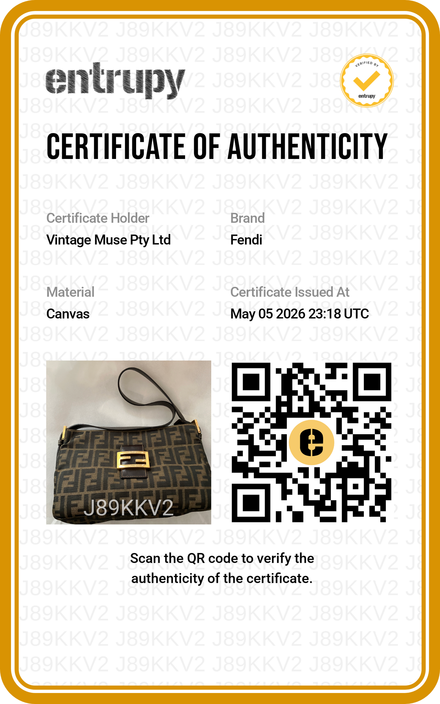 Pre-loved Fendi Zucca FF Mamma Forever Baguette Flap