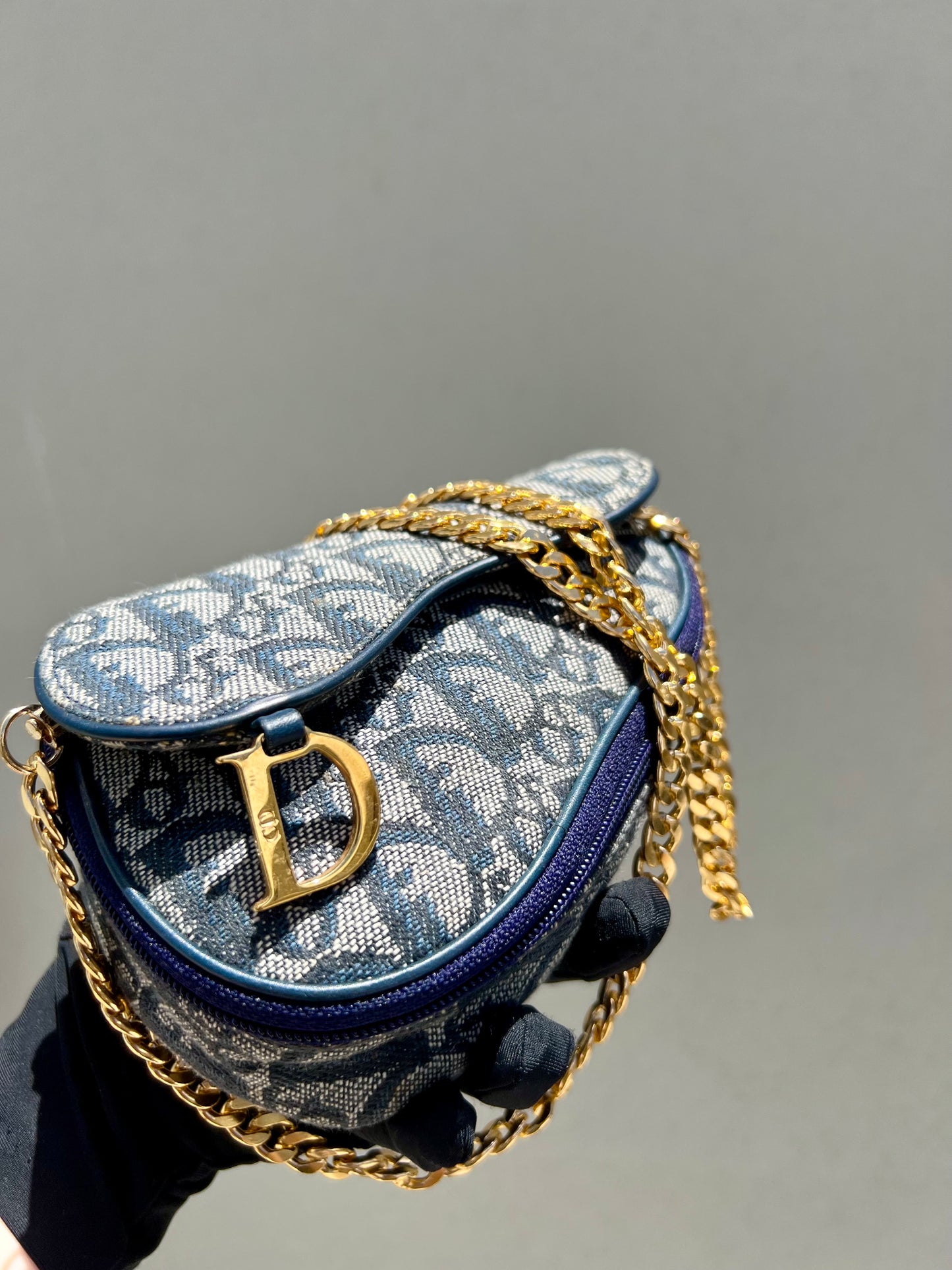Pre-loved Christian Dior Saddle Pouch Trotter Handbag