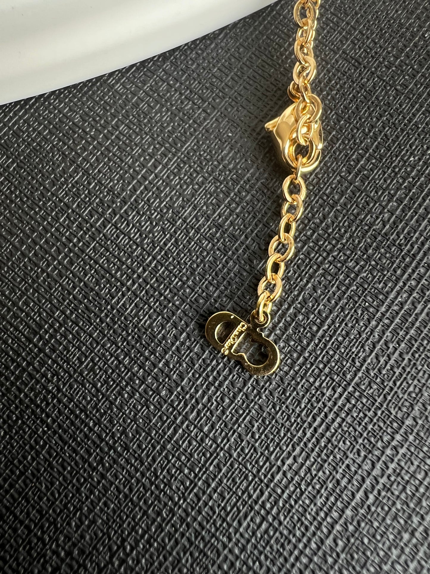 Pre-loved Christian Dior Vintage CD Pendant Crystal-embellished Necklace