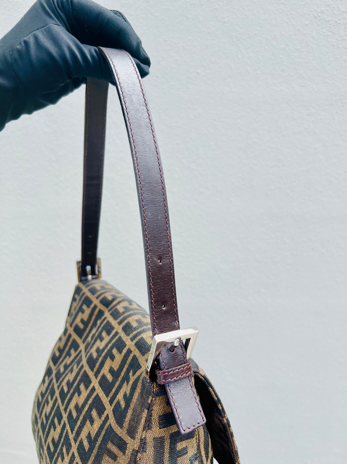 Pre-loved Fendi Vintage Zucca Mamma Handbag
