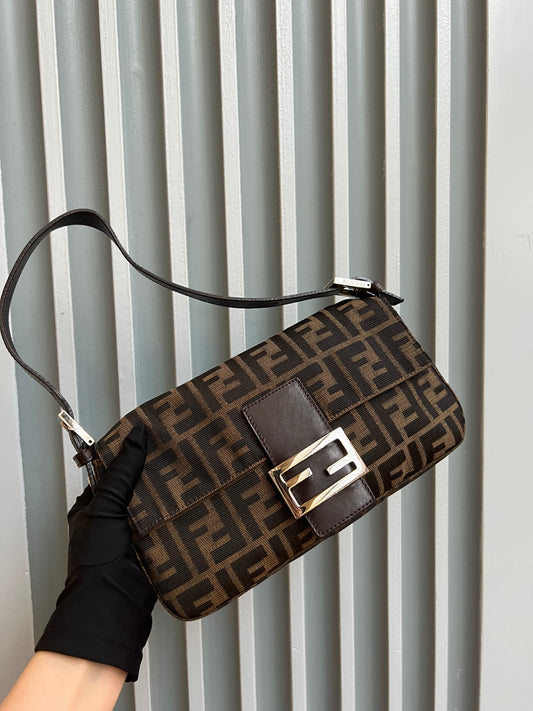 Pre-loved Fendi Vintage Zucca Baguette Handbag 4