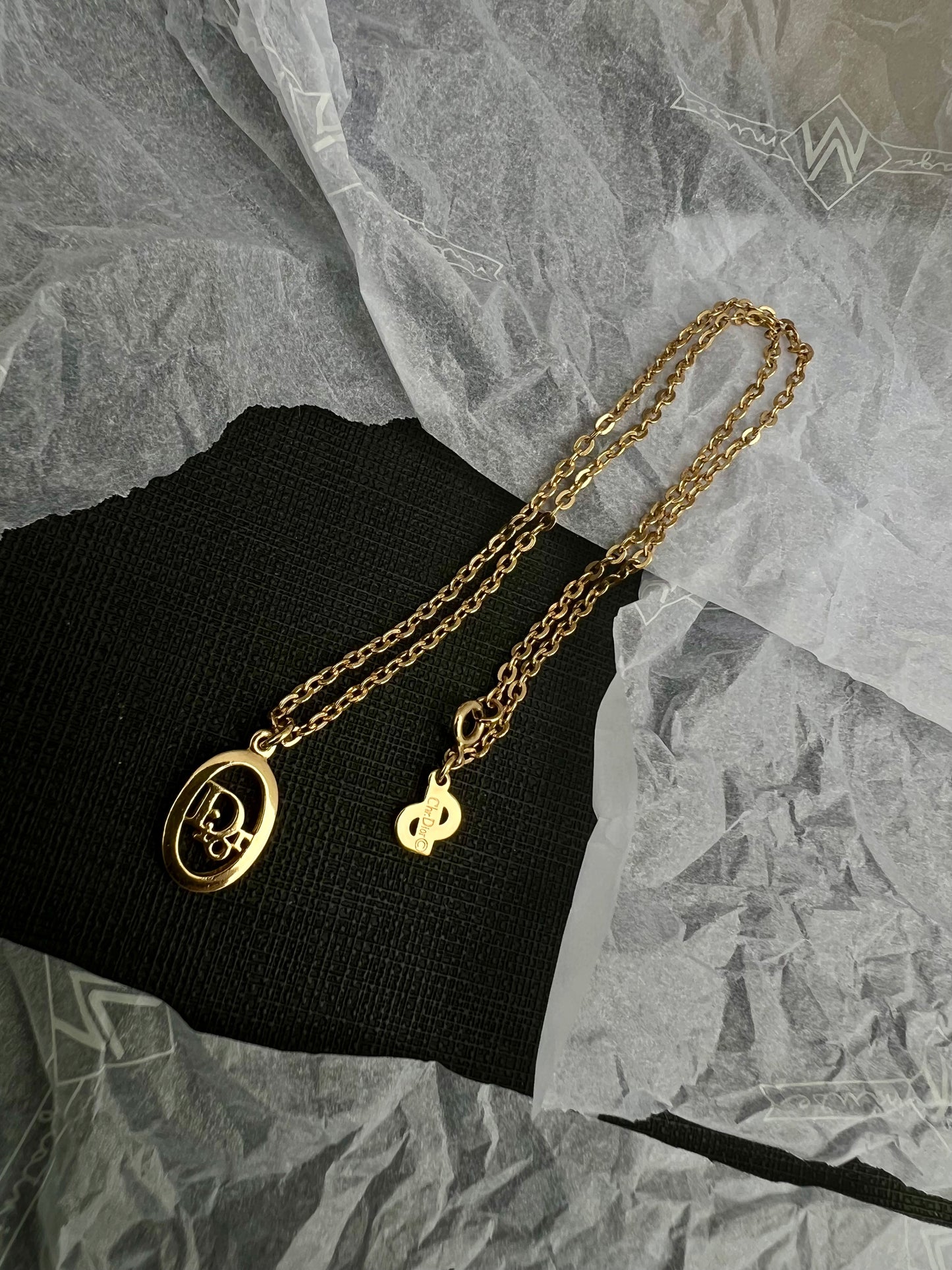Pre-loved Vintage Christian Dior Logo Necklace