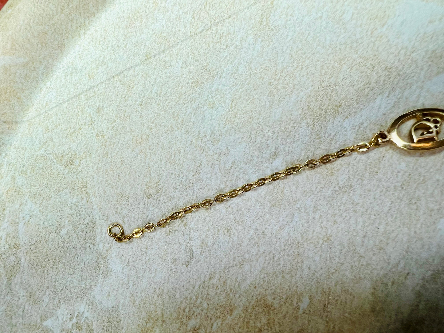 Pre-loved Vintage Christian Dior Gold Plated Oval Logo Chain Bracelet