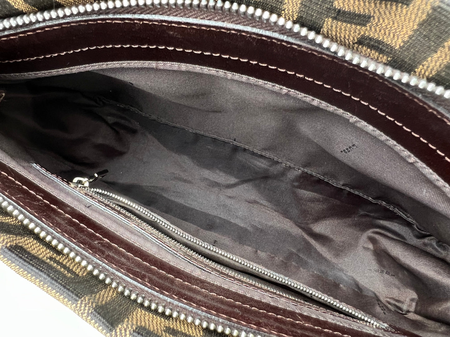 Pre-loved Fendi Zucca FF Mamma Forever Baguette Flap
