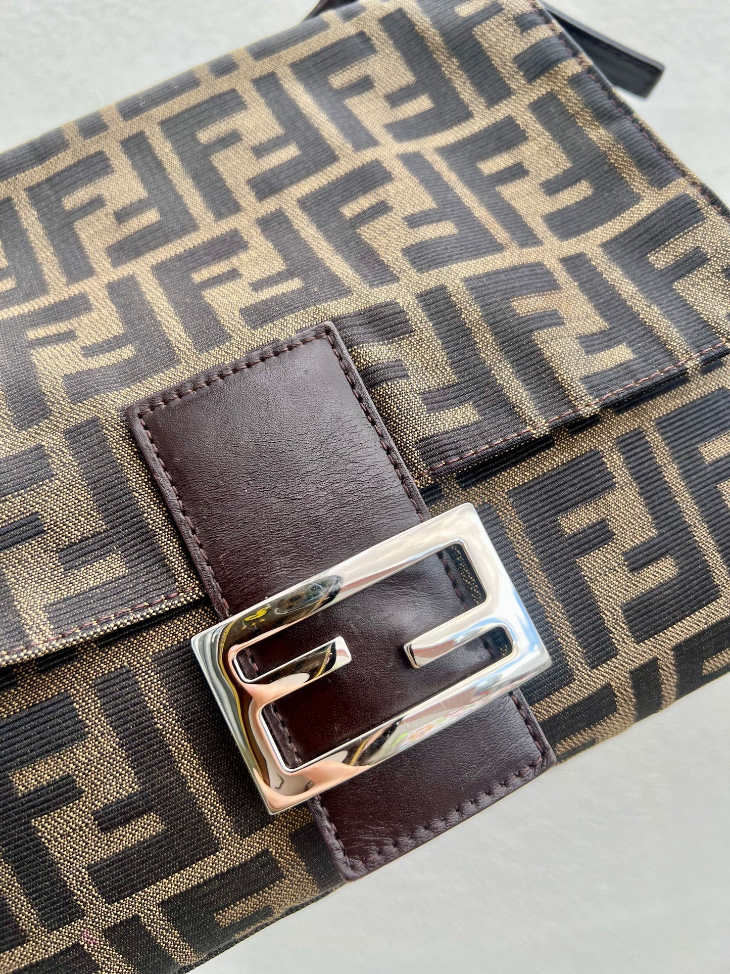 Pre-loved Fendi Vintage Zucca Mamma Handbag