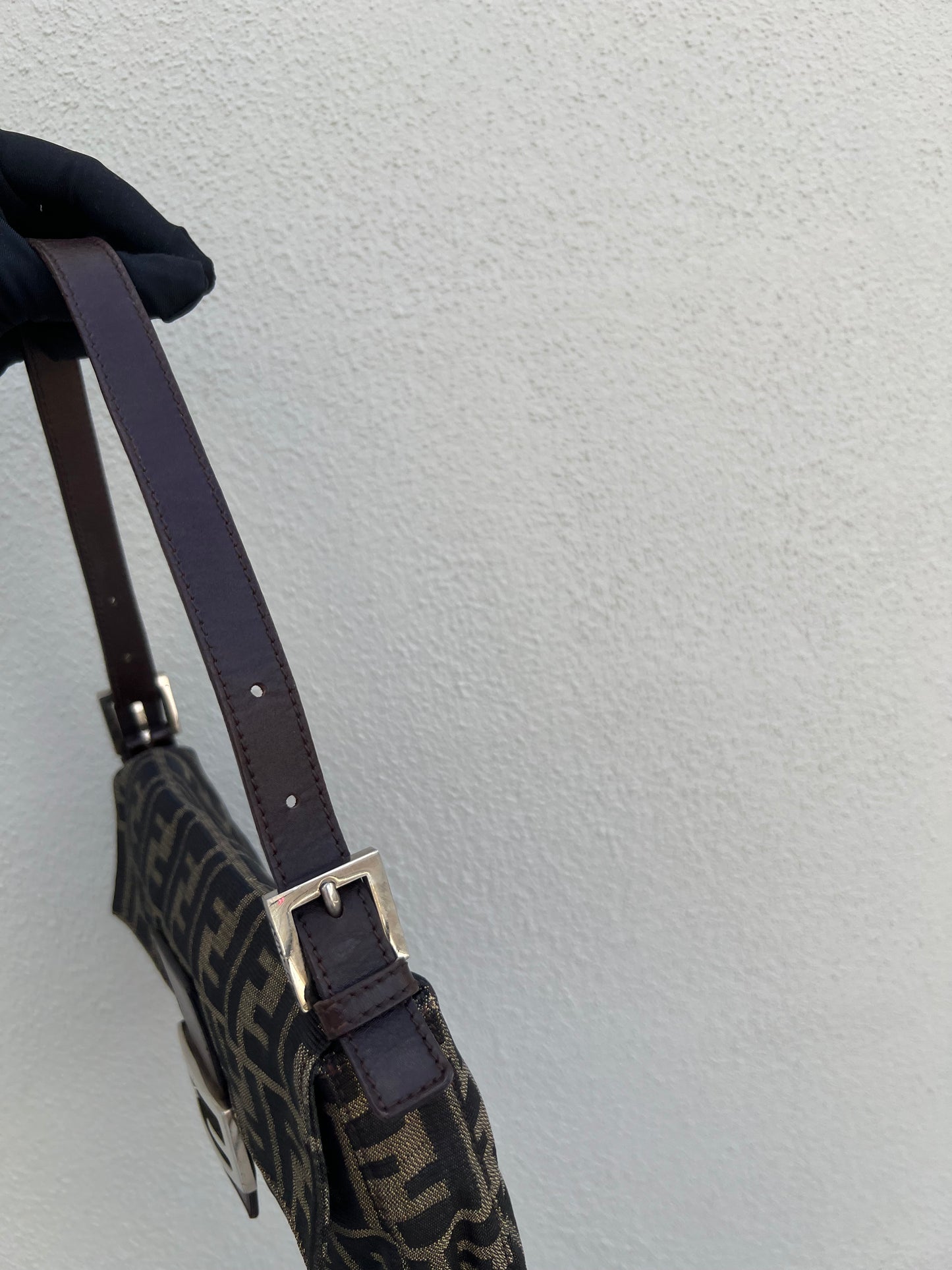 Pre-loved Fendi Vintage Zucca Baguette Handbag