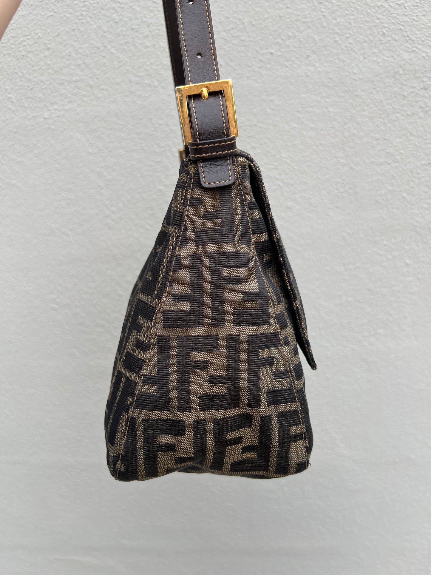 Pre-loved Fendi Vintage Zucca Mamma Handbag