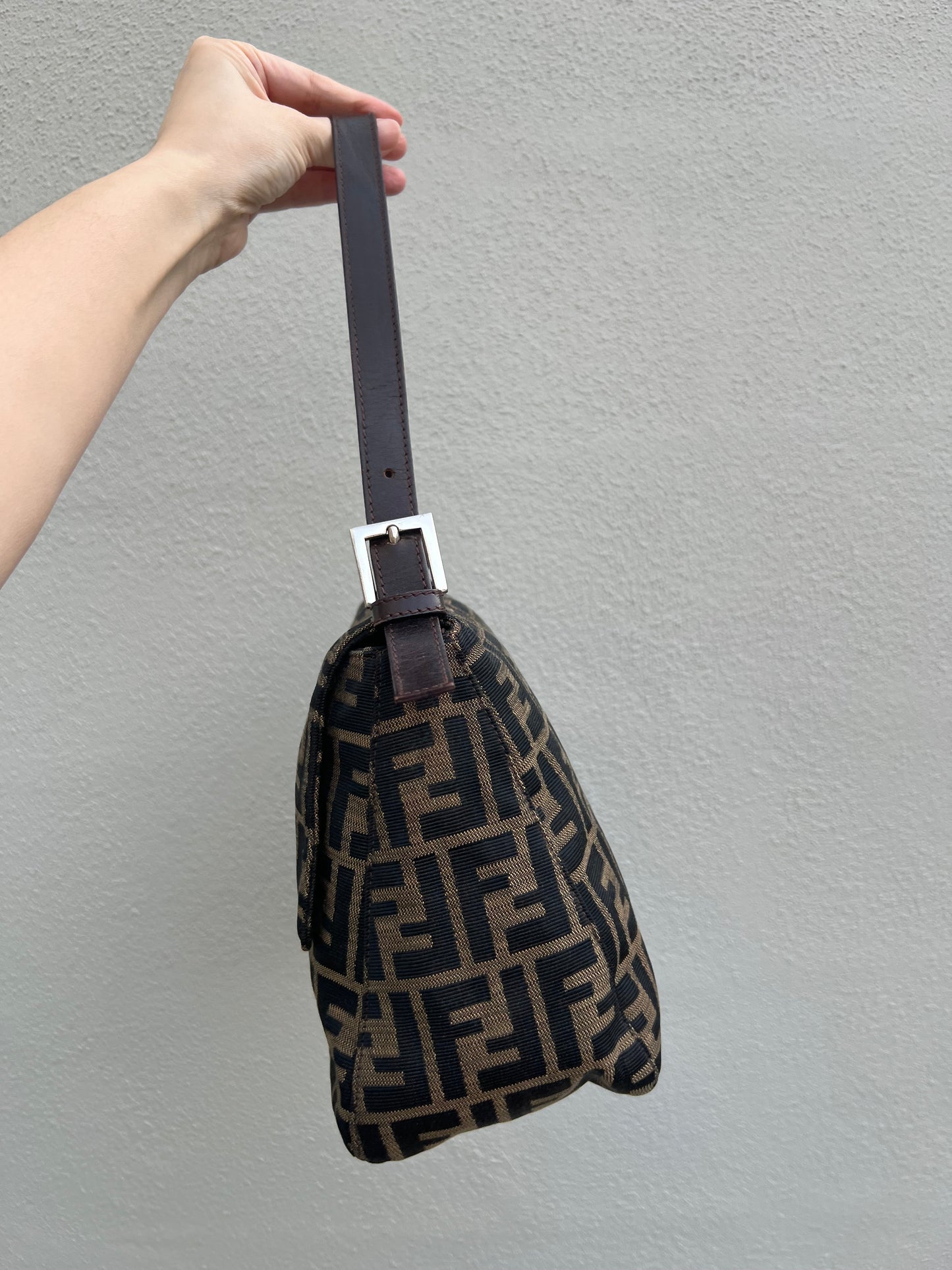 Pre-loved Fendi Vintage Zucca Mamma Handbag