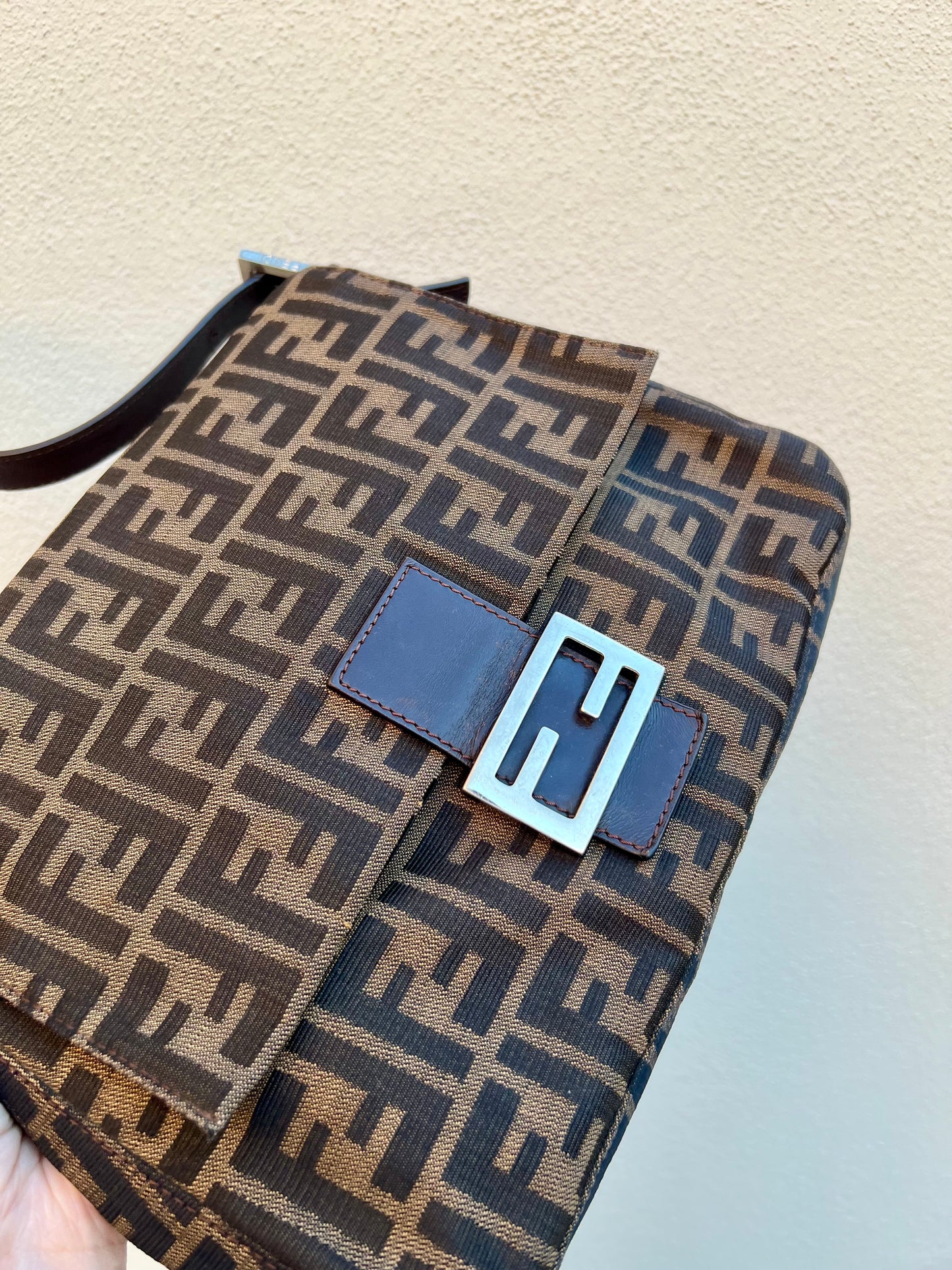 Pre-loved Fendi Vintage Zucca Mamma Handbag