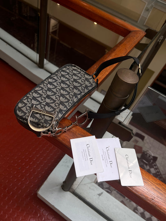 Pre-loved Christian Dior Vintage Trotter Shoulder Bag