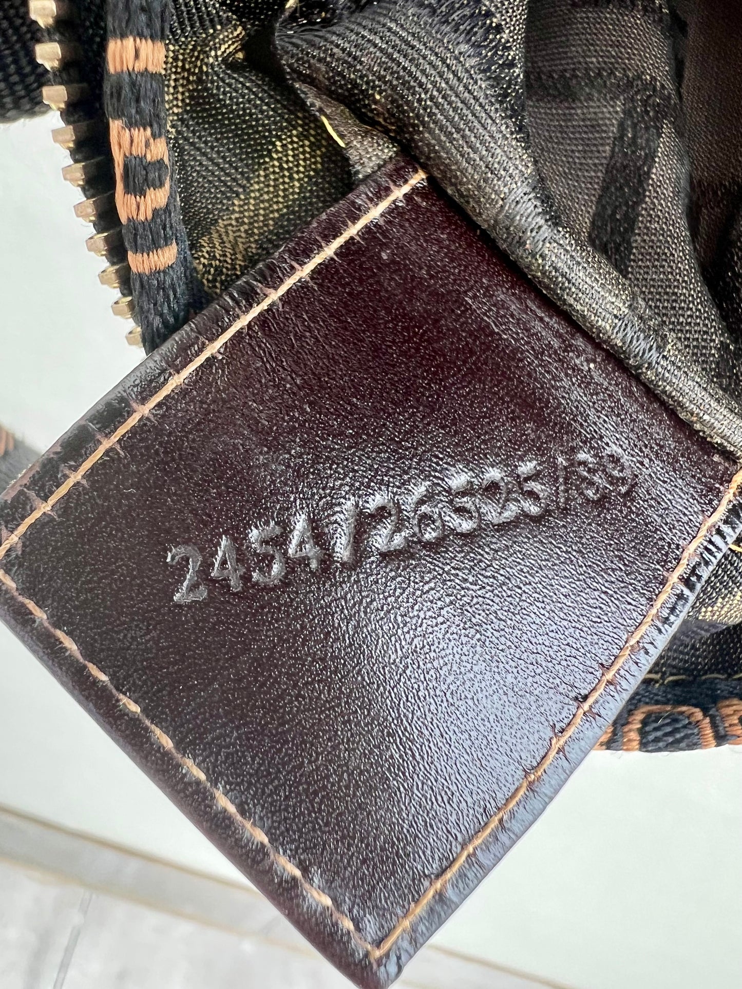 Pre-loved FENDI Zucca Canvas 1925 Tote Tobacco Hand Bag Brown