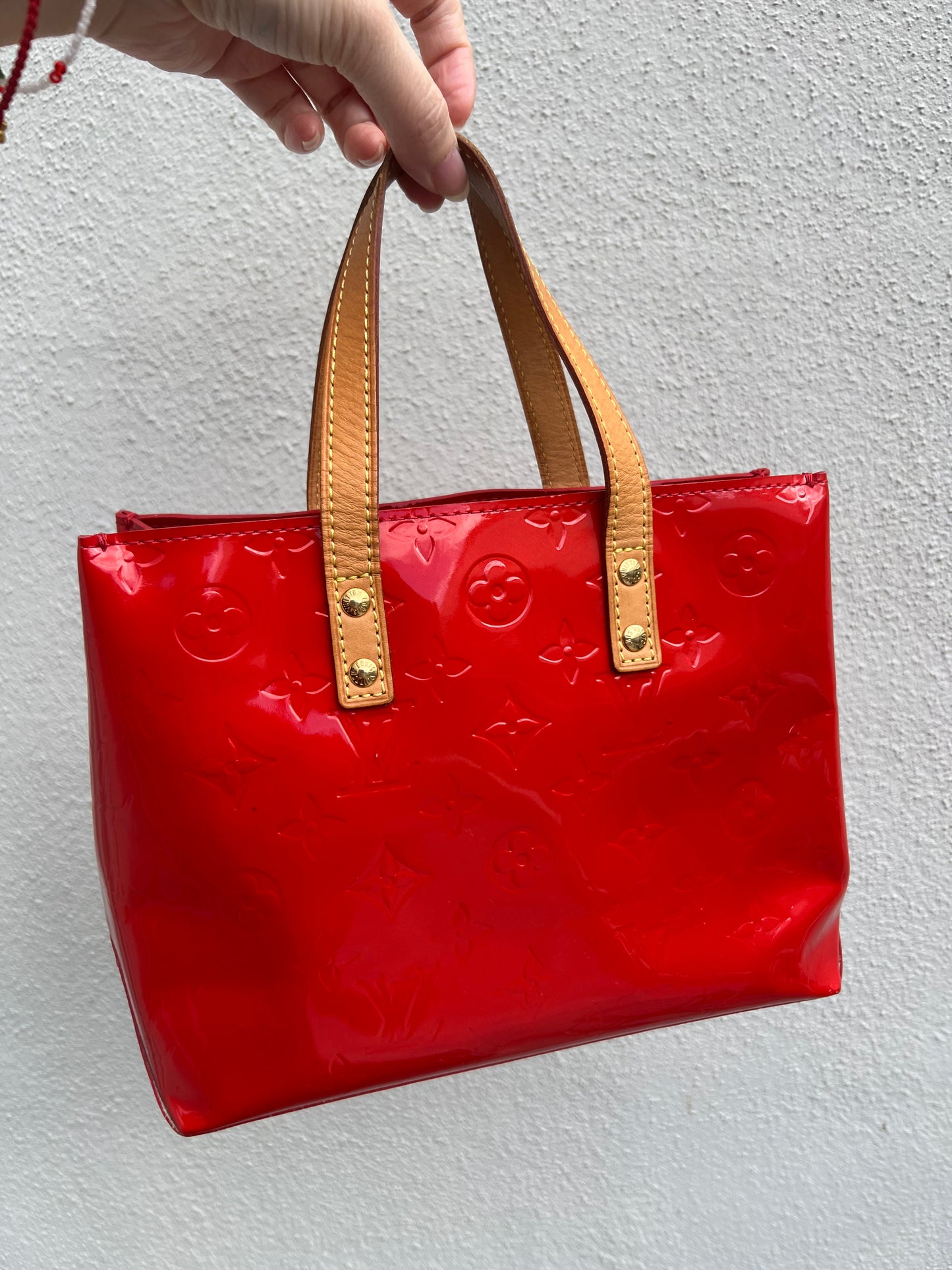 Pre-loved Louis Vuitton Reade PM Coral Tote Bag 2005