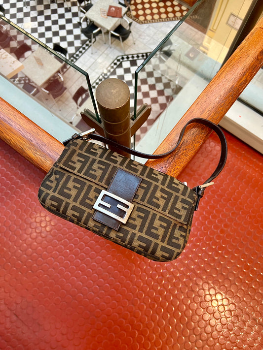 Pre-loved Fendi Vintage Zucca Baguette Handbag 1