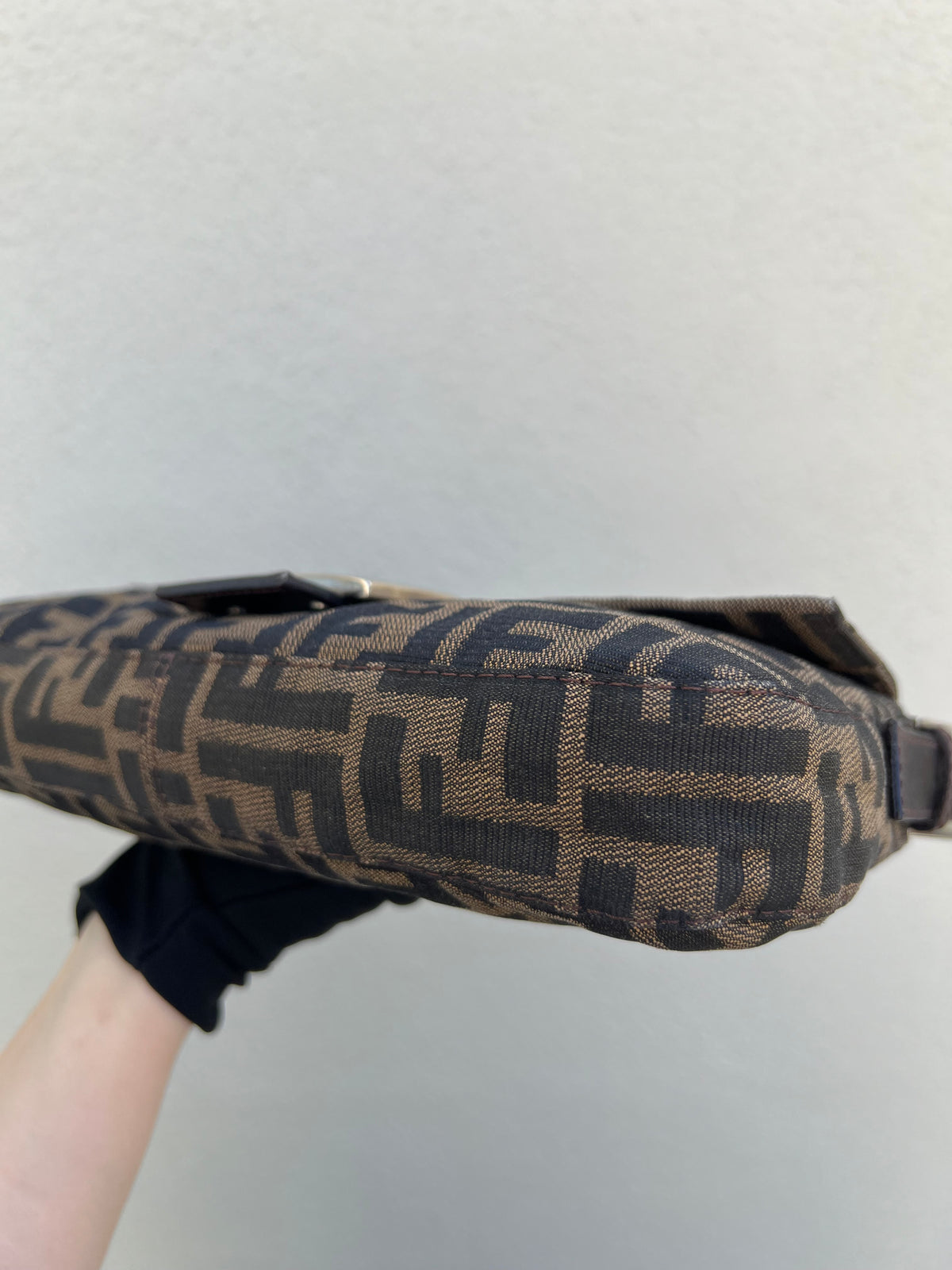 Pre-loved Fendi Vintage Zucca Baguette Handbag
