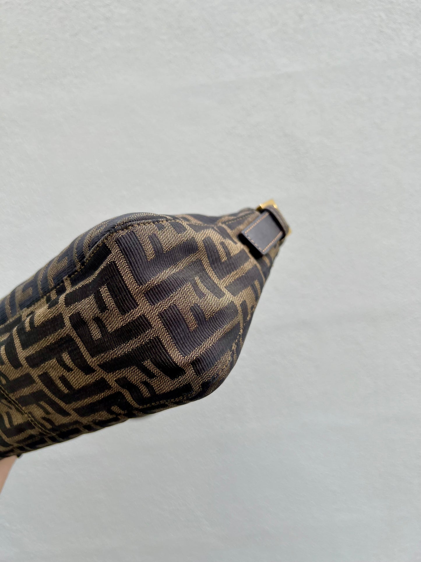 Pre-loved Fendi Zucca FF Mamma Forever Baguette Flap