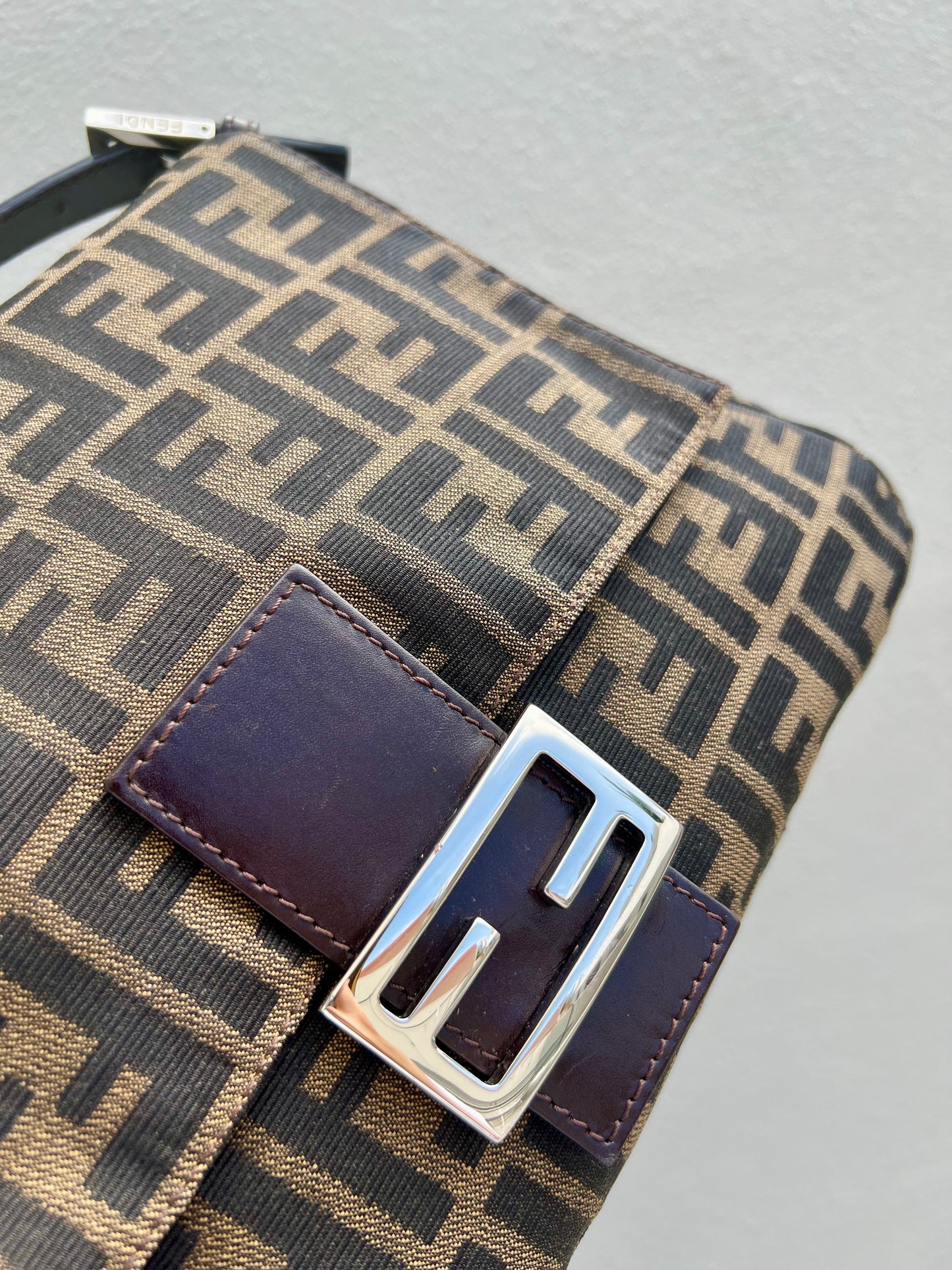 Pre-loved Fendi Vintage Zucca Mamma Handbag