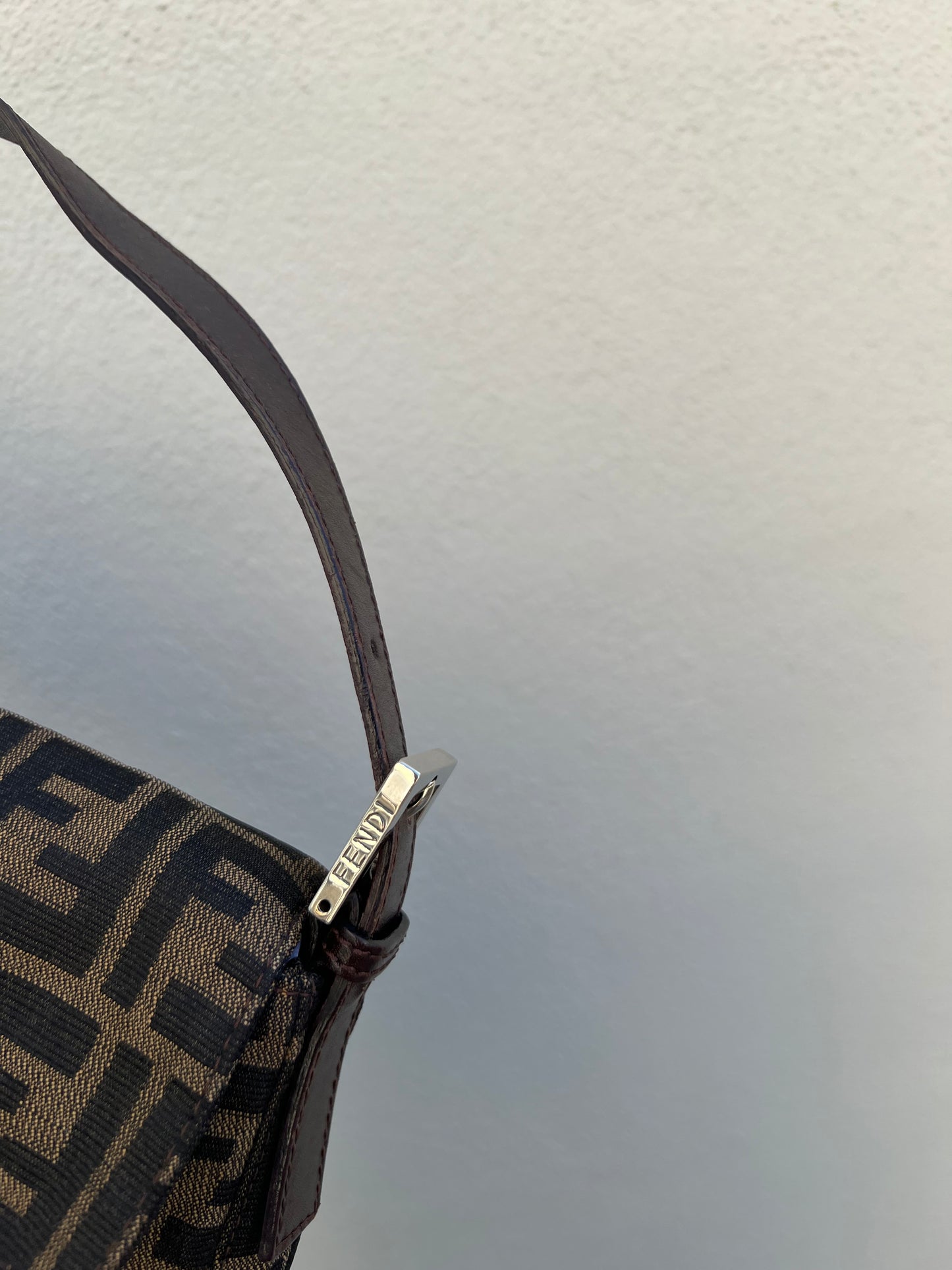 Pre-loved Fendi Vintage Zucca Baguette Handbag