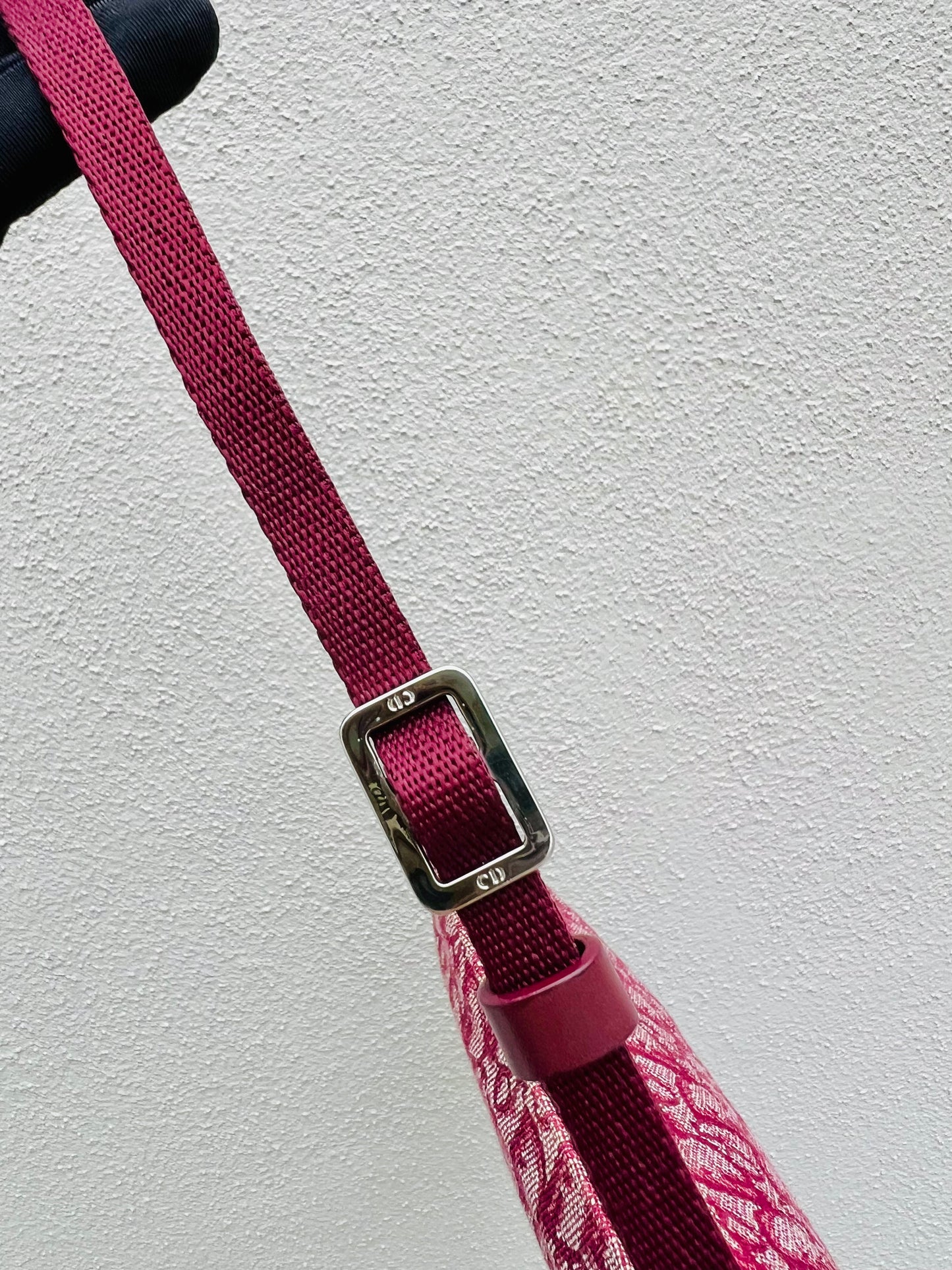 Pre-loved Christian Dior vintage Trotter Shoulder Bag Berry