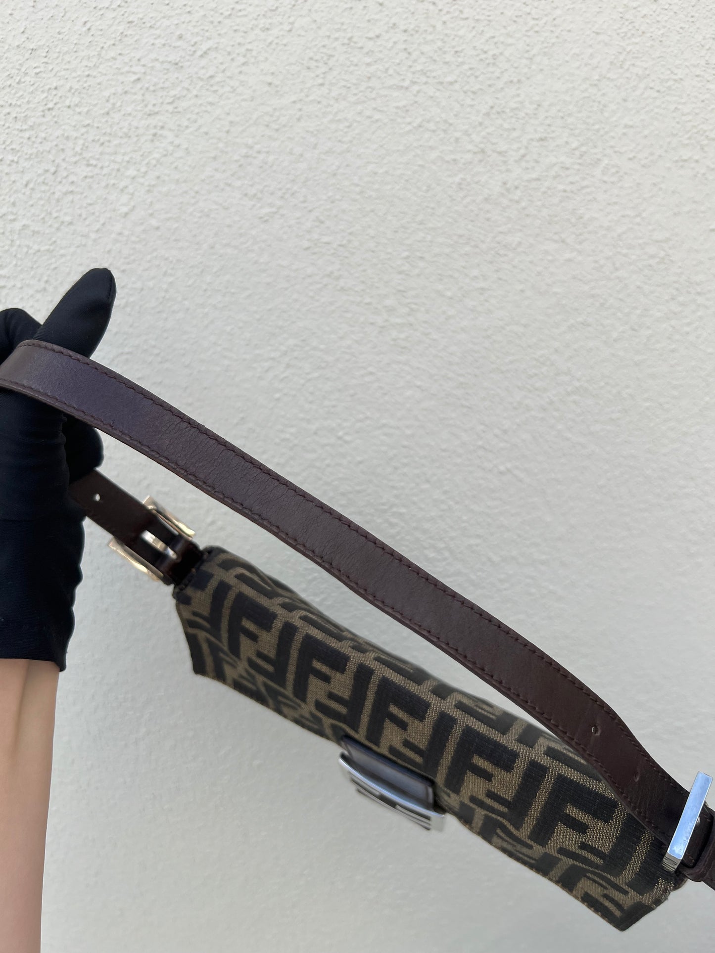 Pre-loved Fendi Vintage Zucca Baguette Handbag