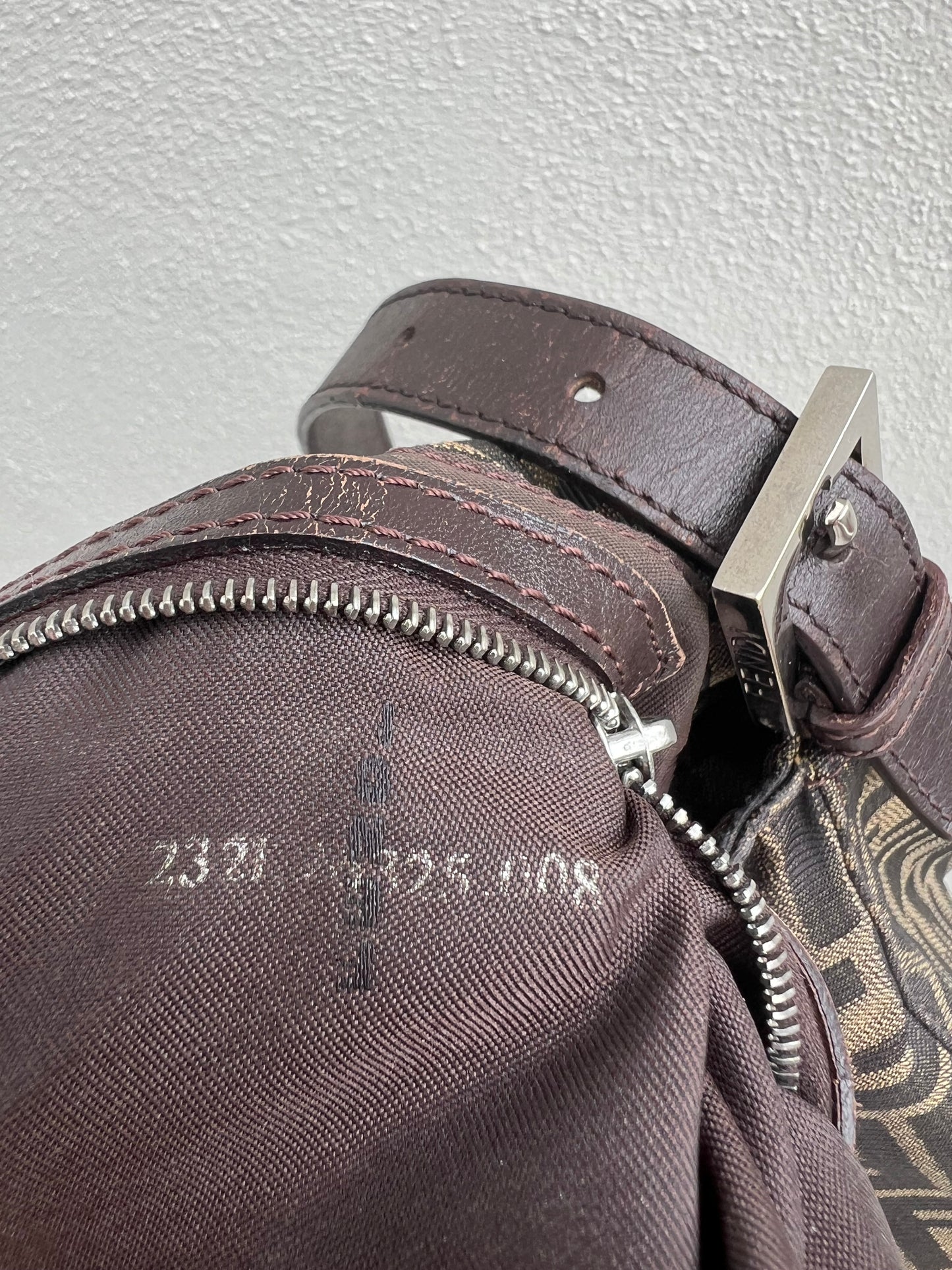 Pre-loved Fendi Vintage Zucca Mamma Handbag
