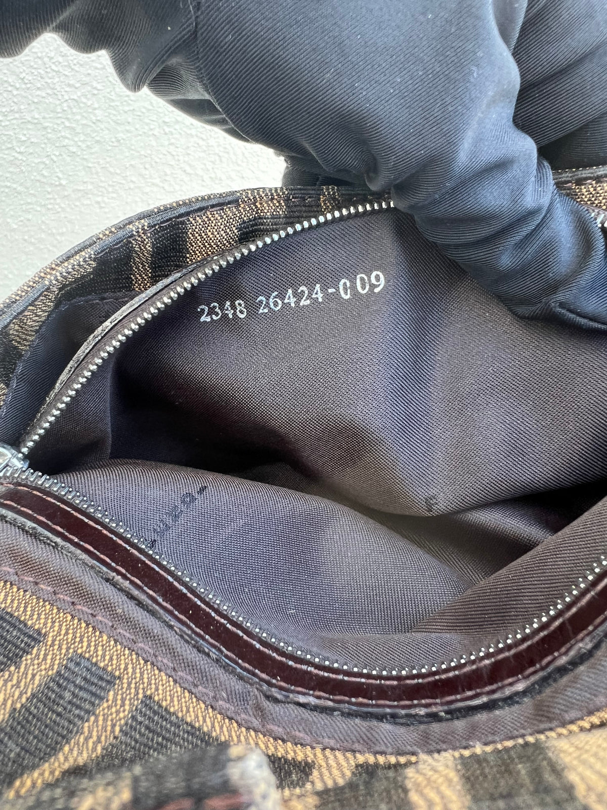 Pre-loved Fendi Vintage Zucca Baguette Handbag