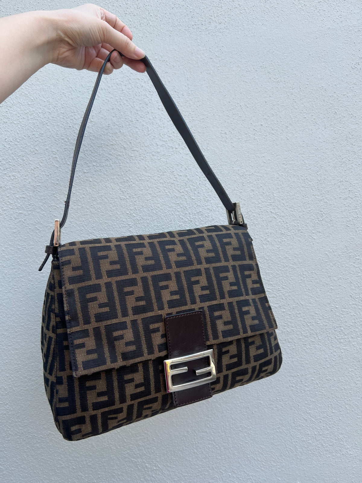 Pre-loved Fendi Vintage Zucca Mamma Handbag