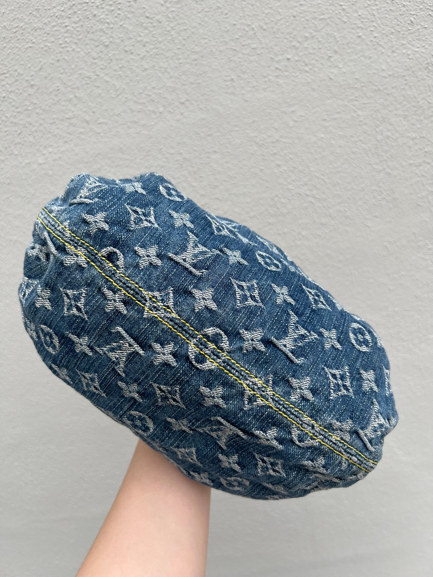 Pre-loved Louis Vuitton Vintage Monogram Denim Pleaty Handbag