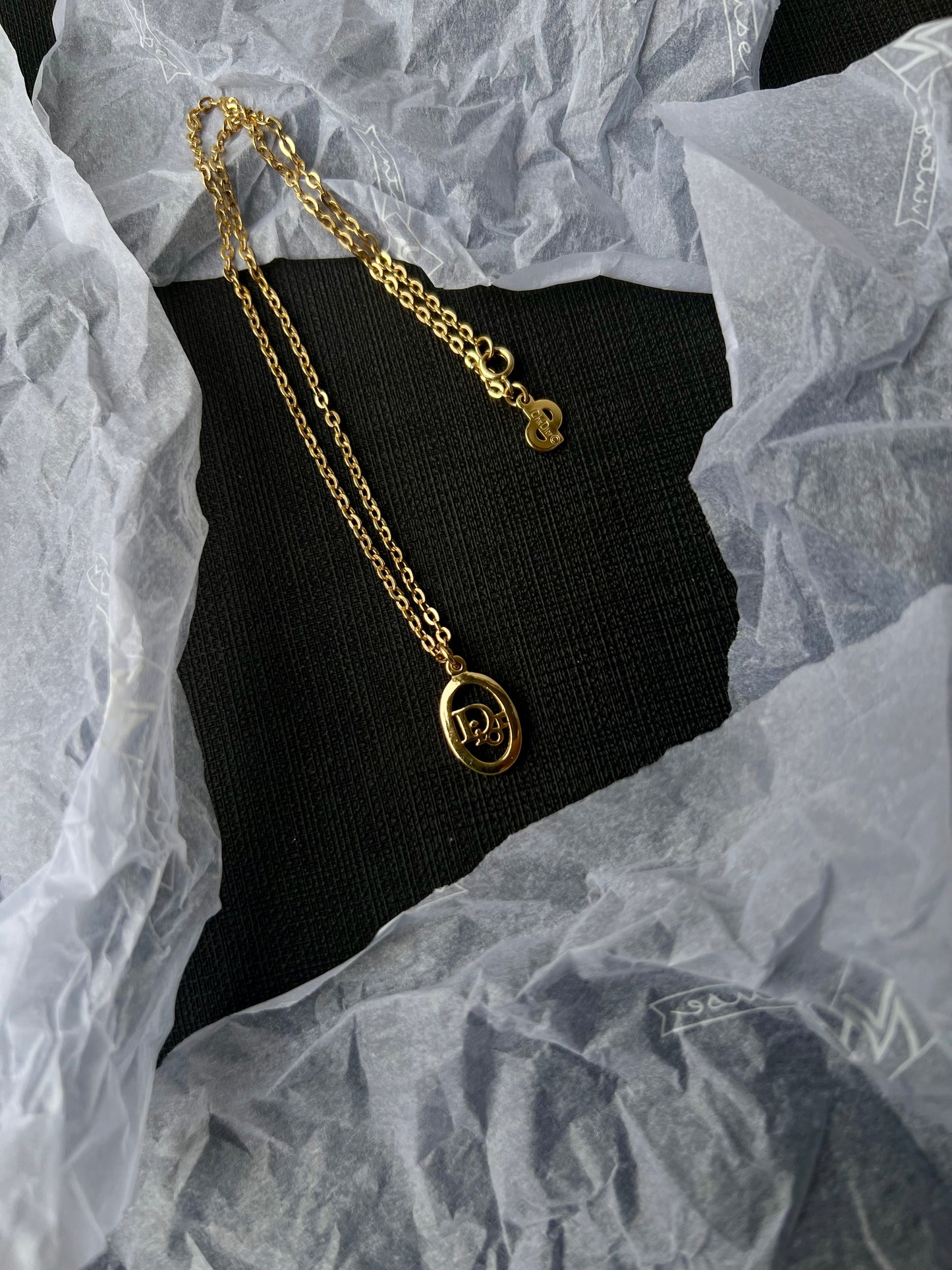 Pre-loved Vintage Christian Dior Logo Necklace