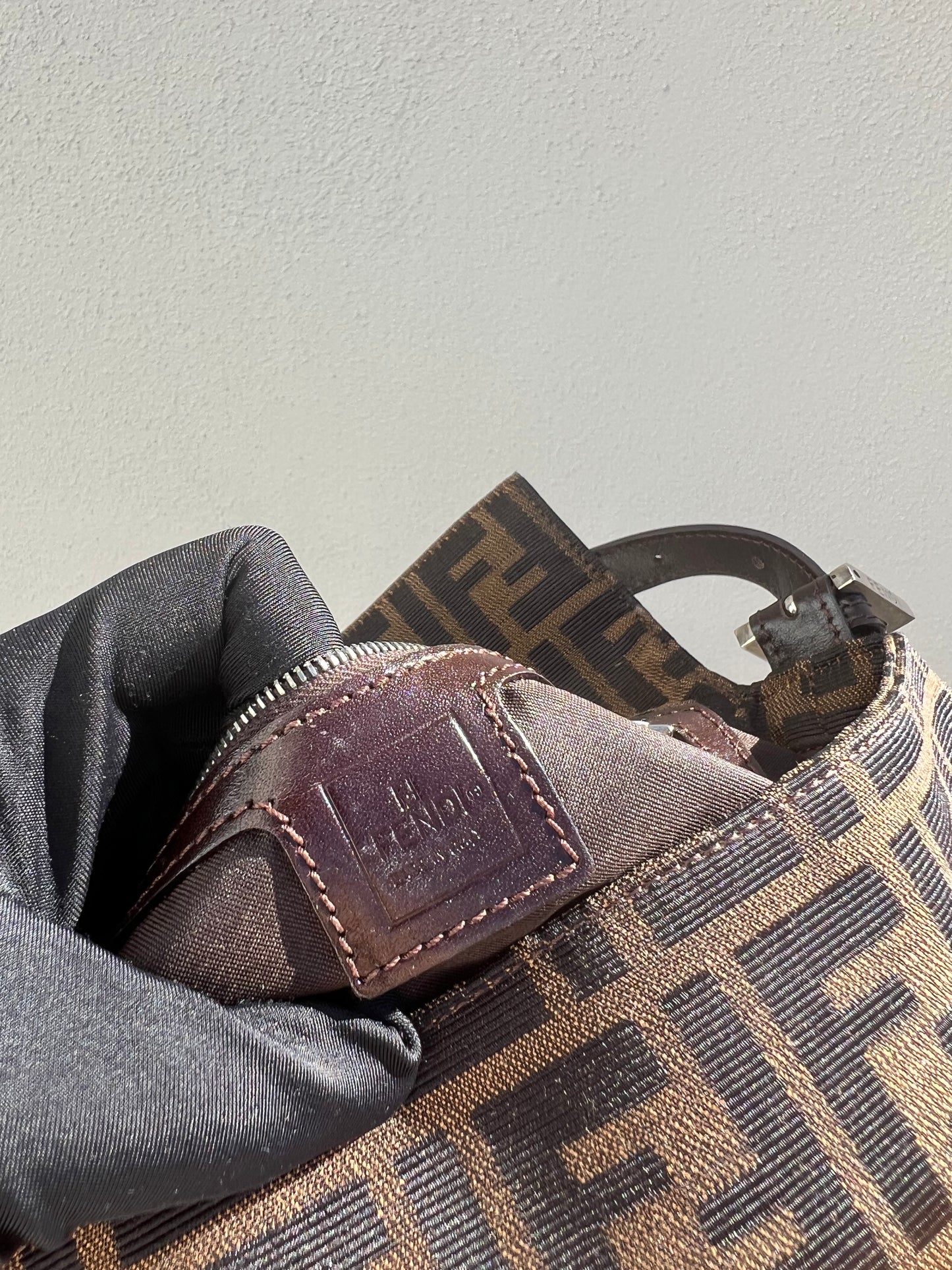 Pre-loved Fendi Vintage Zucca Baguette Handbag