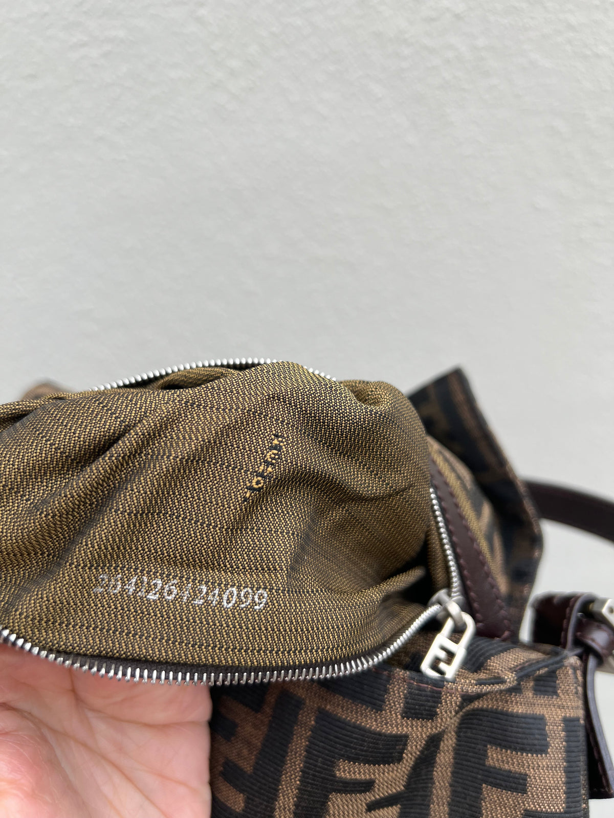 Pre-loved Fendi Vintage Zucca Baguette Handbag