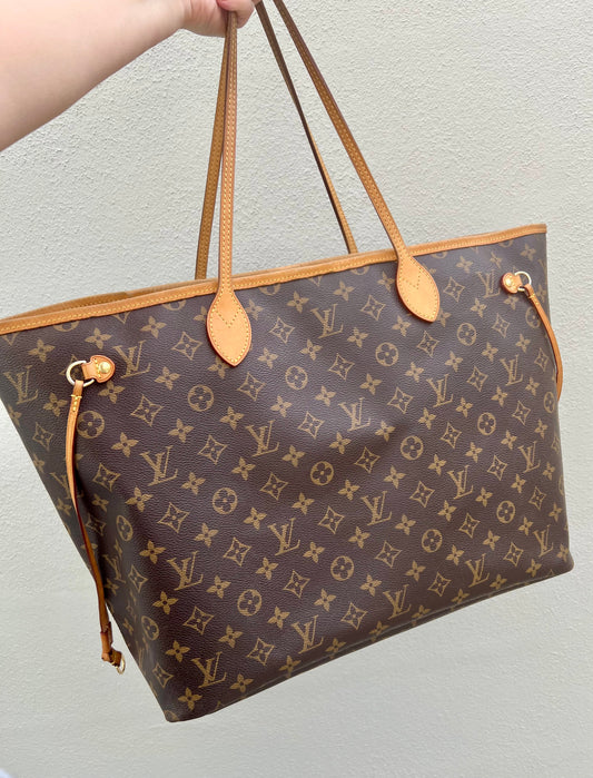 Pre-loved Louis Vuitton Neverfull Leather Tote GM Monogram 2013