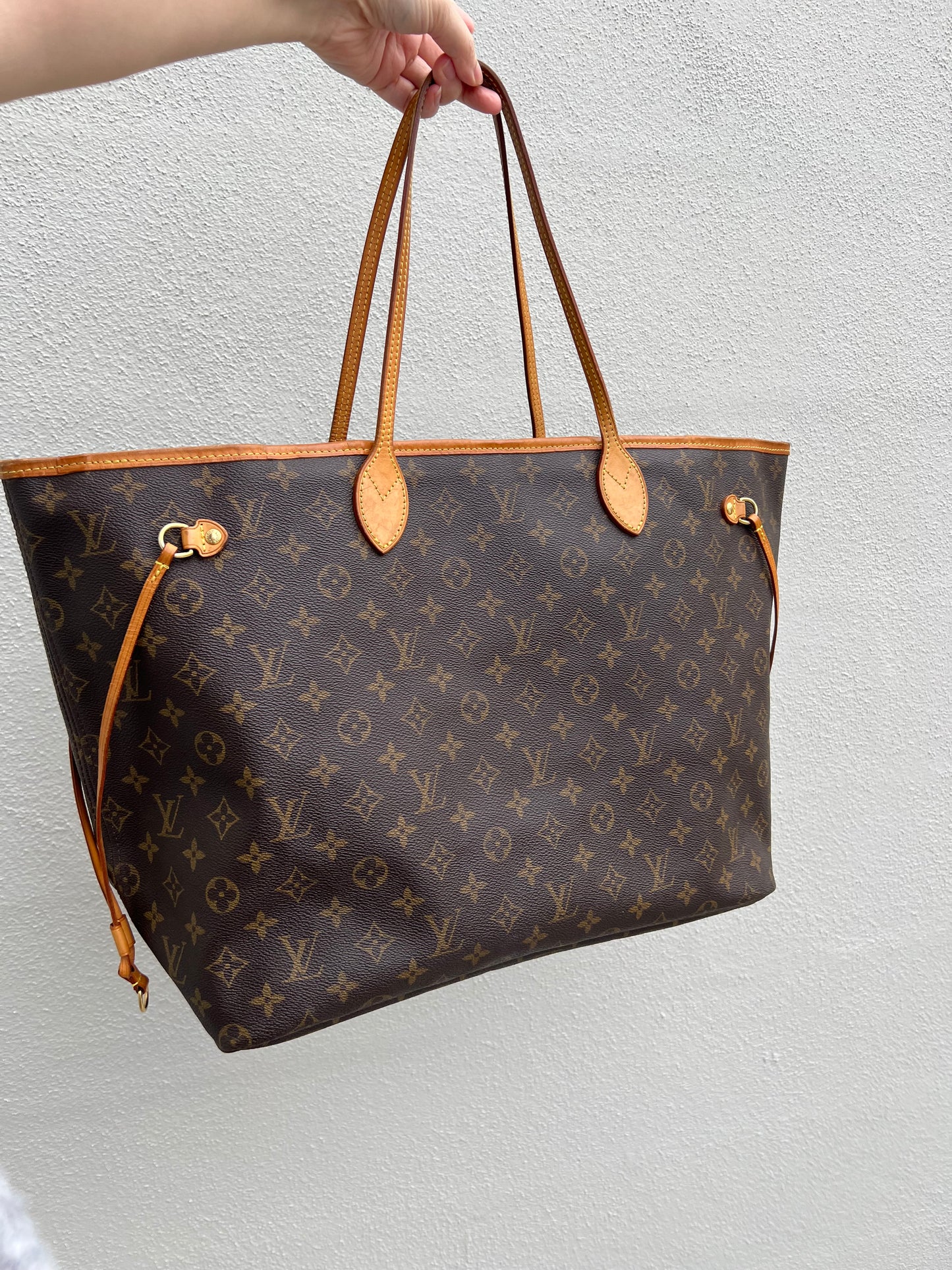 Pre-loved Louis Vuitton Neverfull Leather Tote GM Monogram 2008