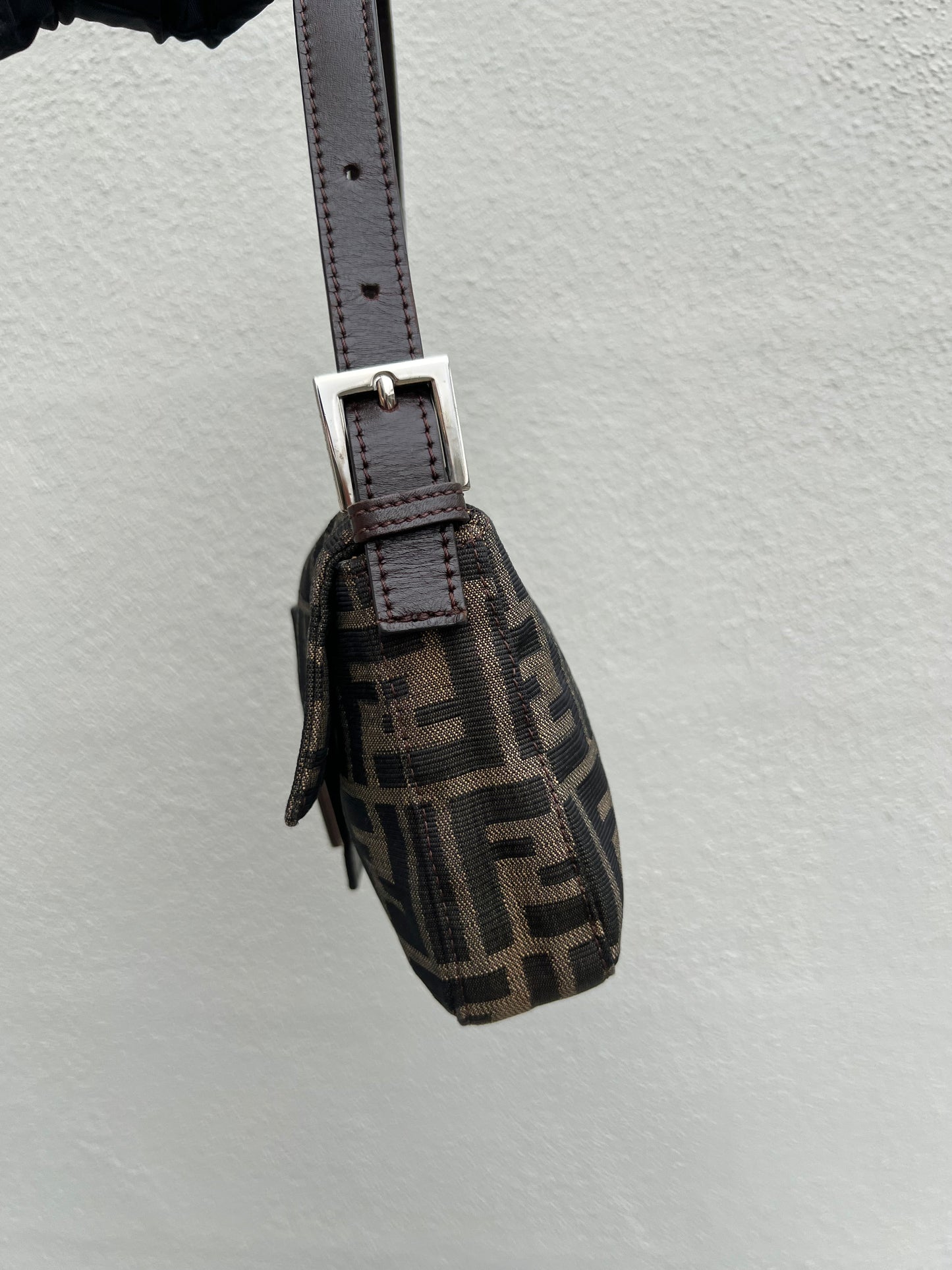 Pre-loved Fendi Vintage Zucca Baguette Handbag