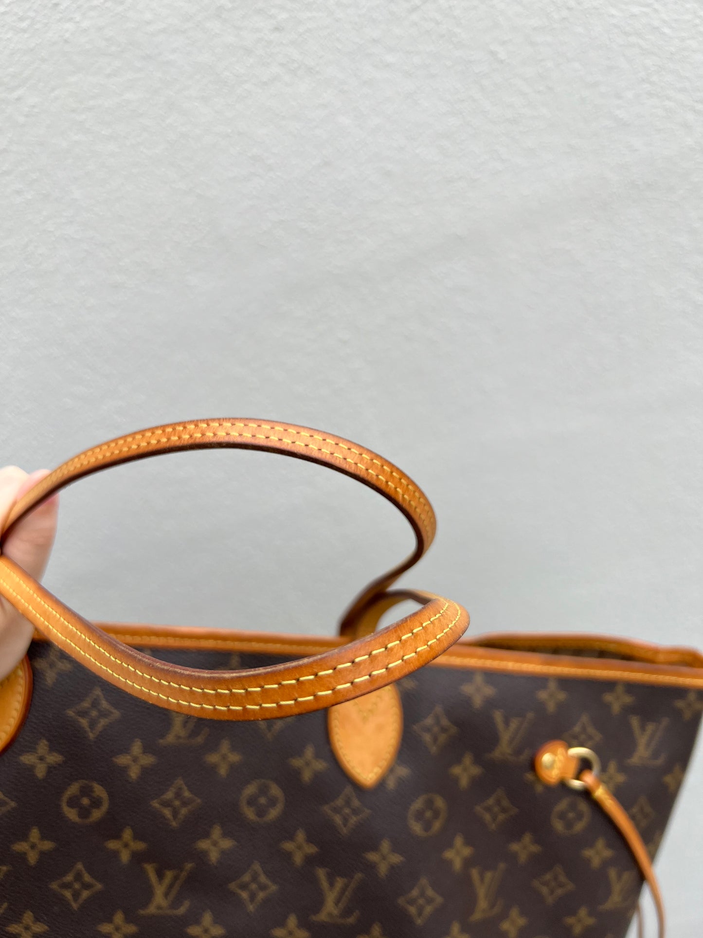 Pre-loved Louis Vuitton Neverfull Leather Tote GM Monogram 2008