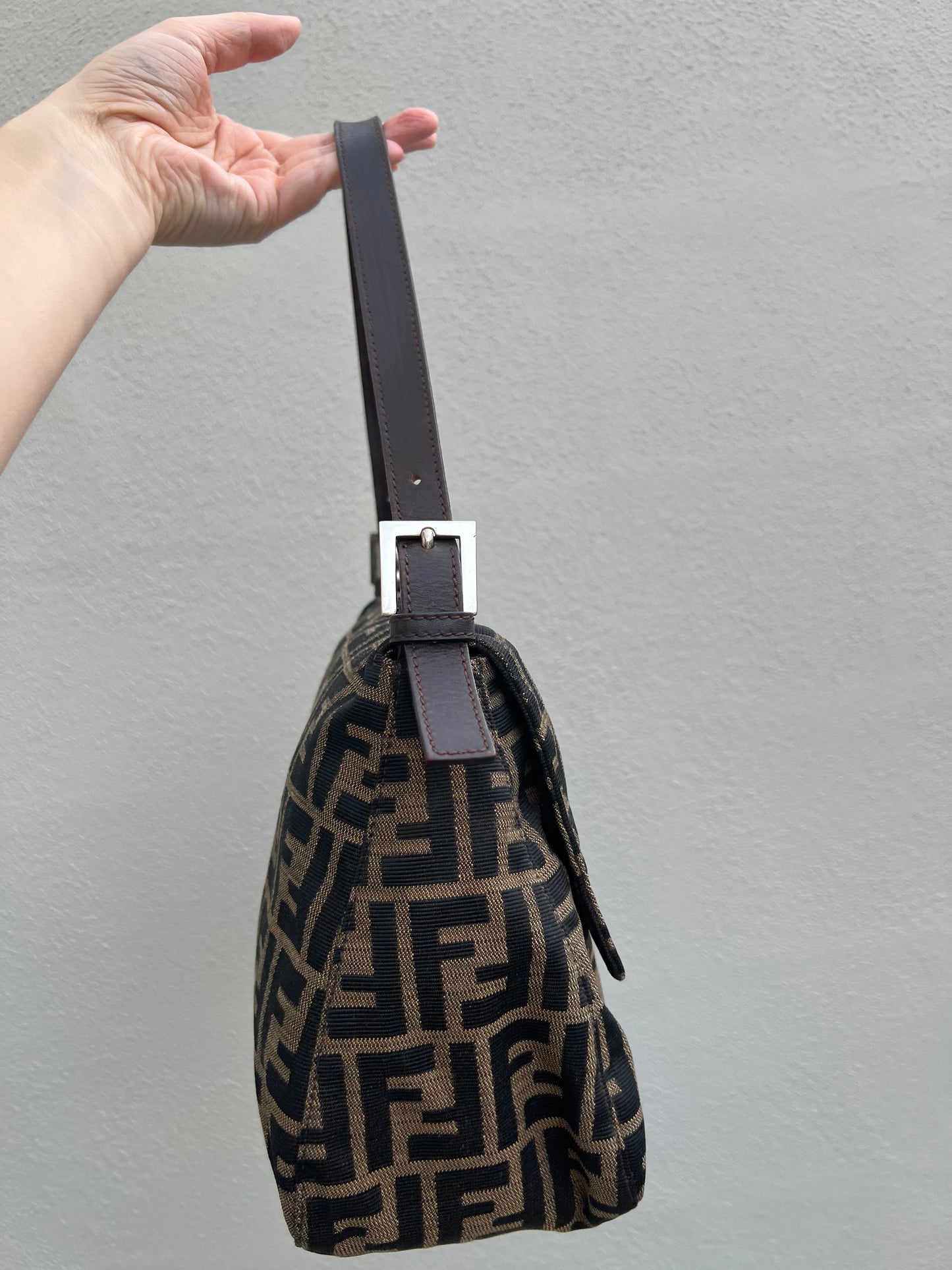 Pre-loved Fendi Vintage Zucca Mamma Handbag